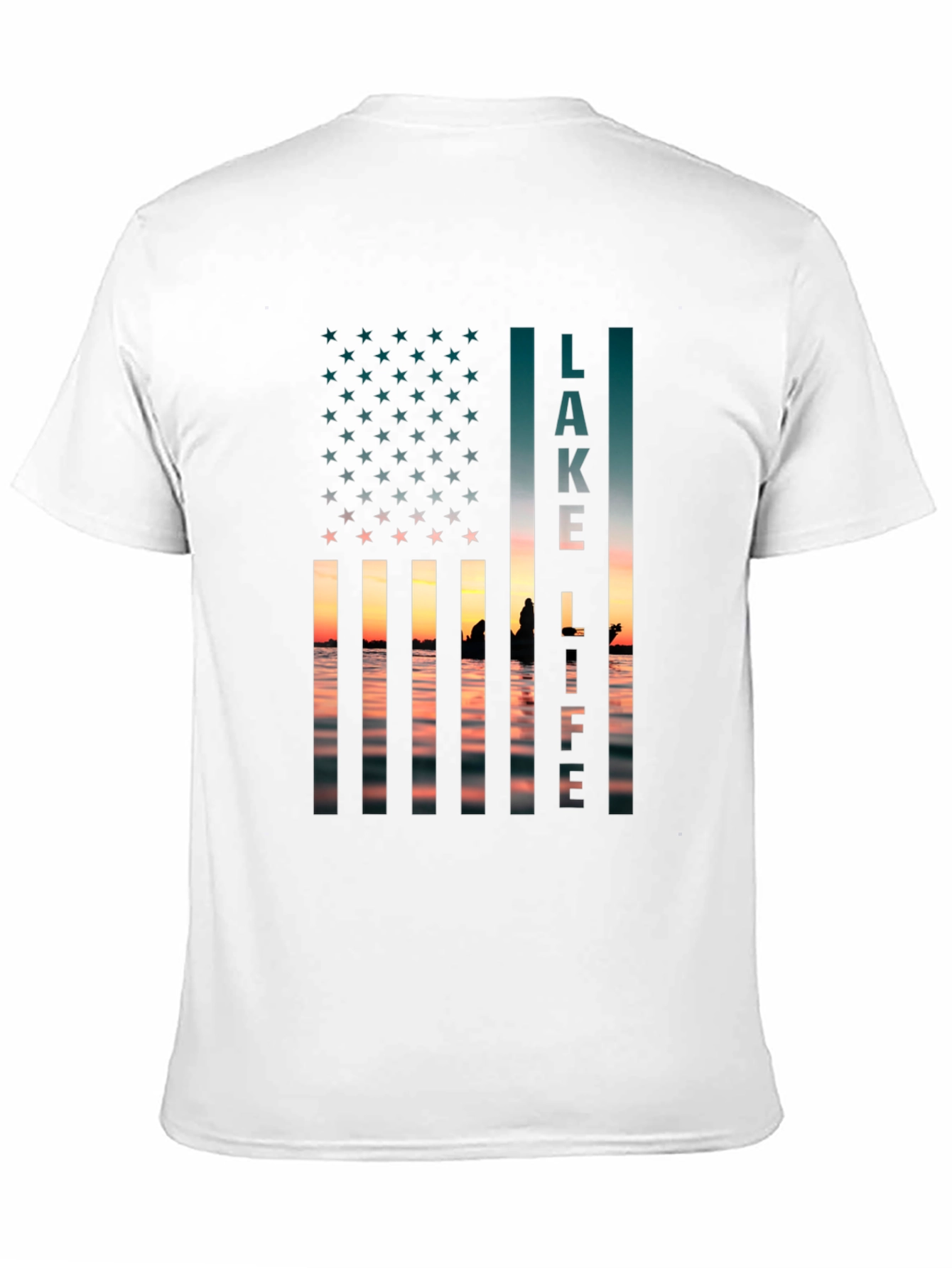 Lake Life USA Flag Graphic T-Shirt
