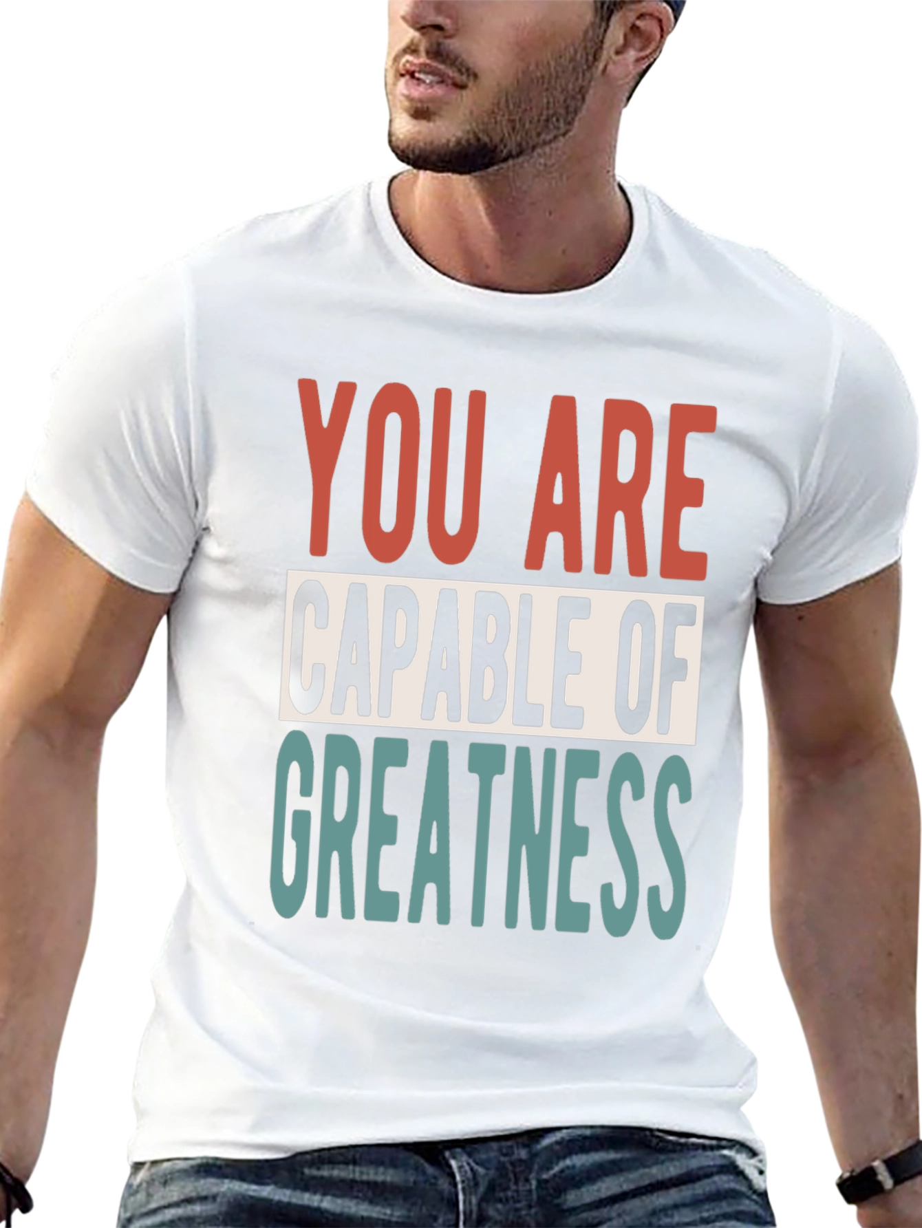 Motivational You Are Capable of Greatness Black T-Shirt