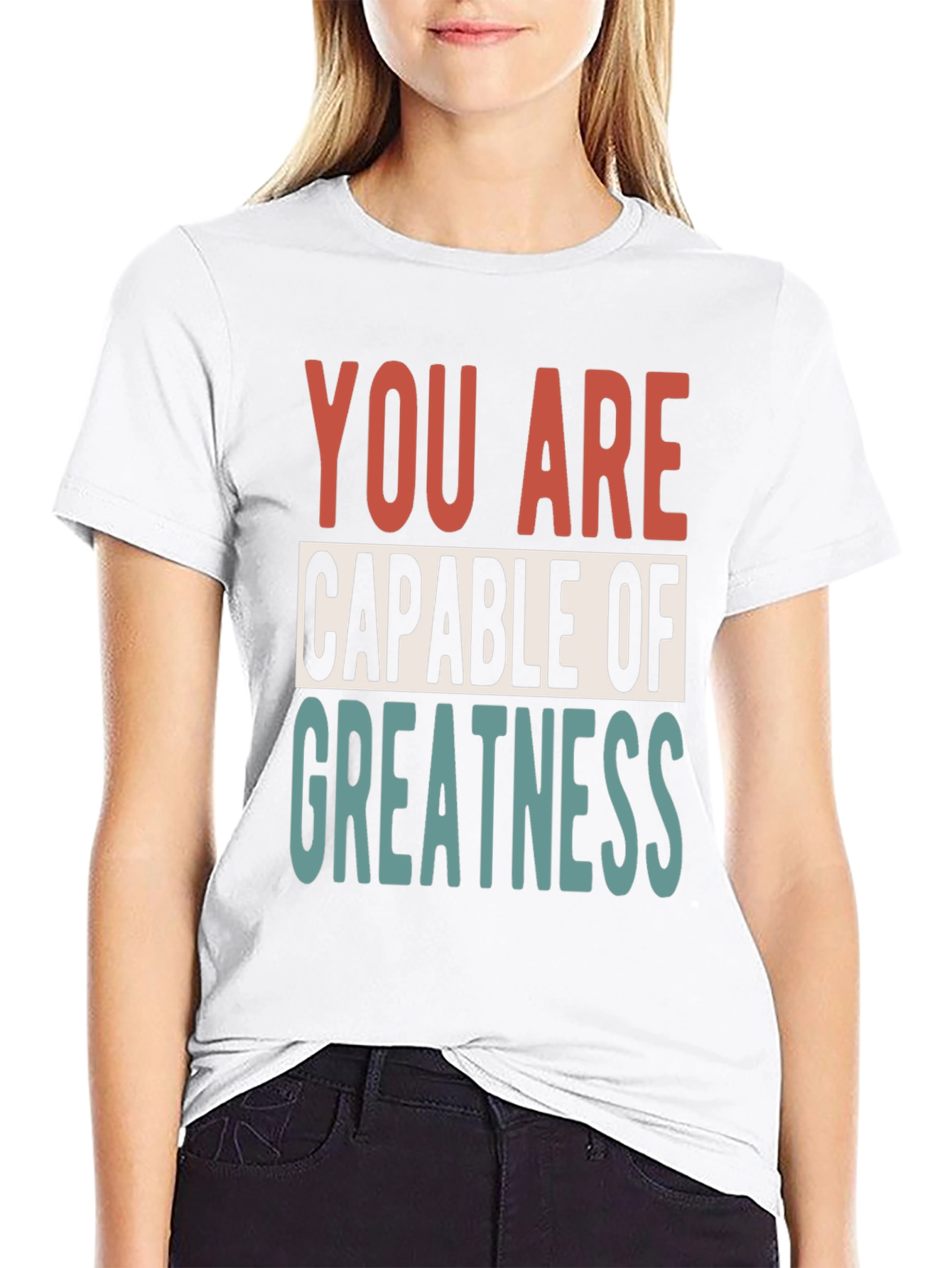 Motivational You Are Capable of Greatness Black T-Shirt