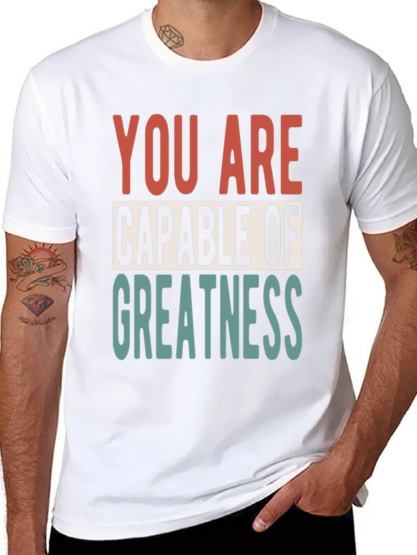 Motivational You Are Capable of Greatness Black T-Shirt