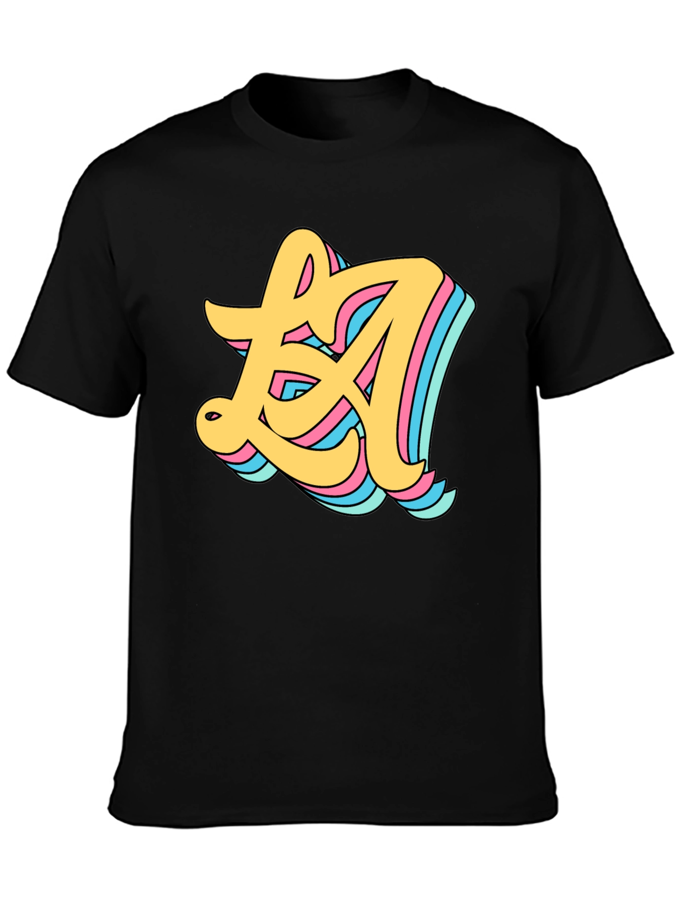 Retro LA Graphic Black T-Shirt