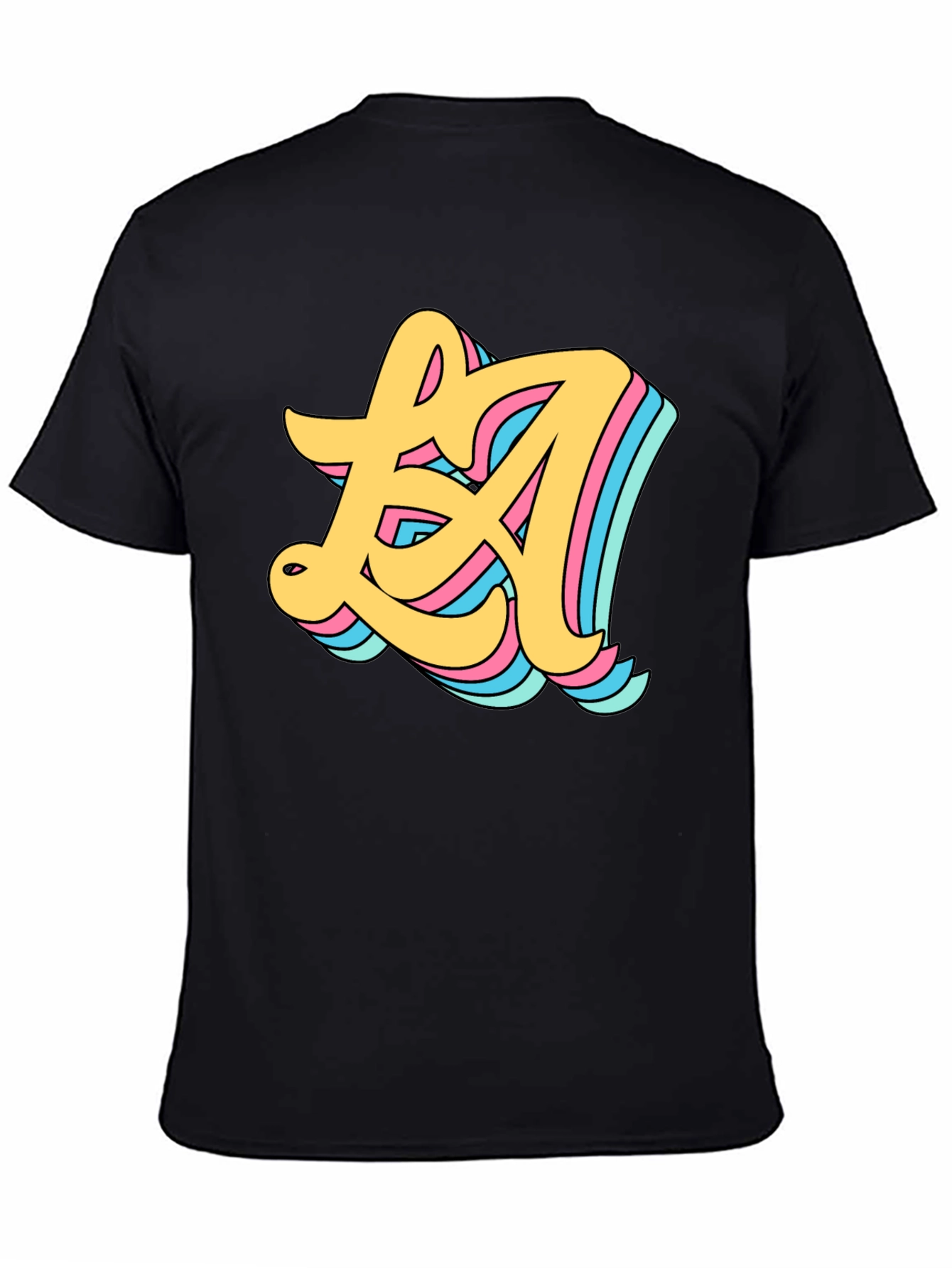 Retro LA Graphic Black T-Shirt