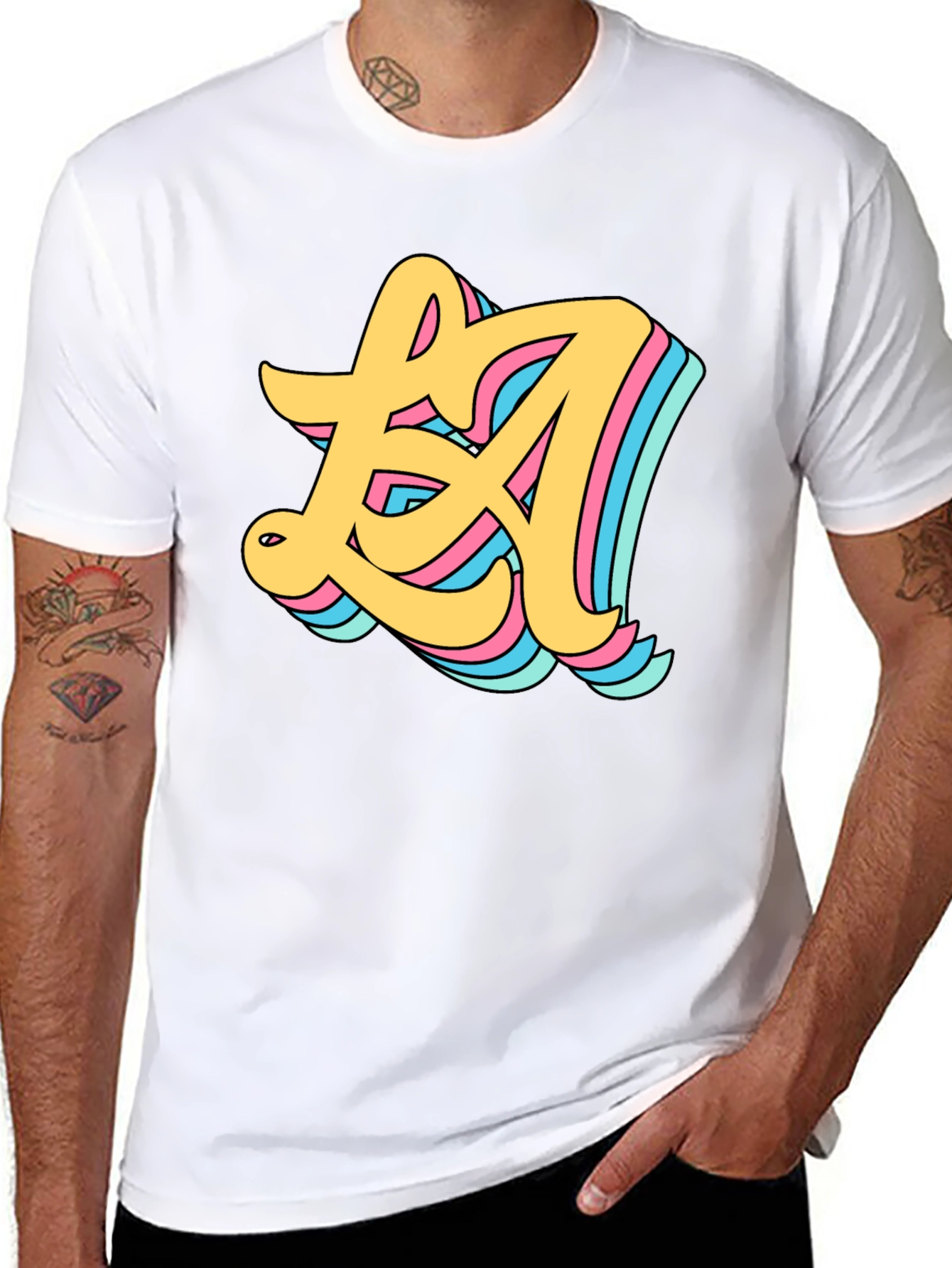Retro LA Graphic Black T-Shirt