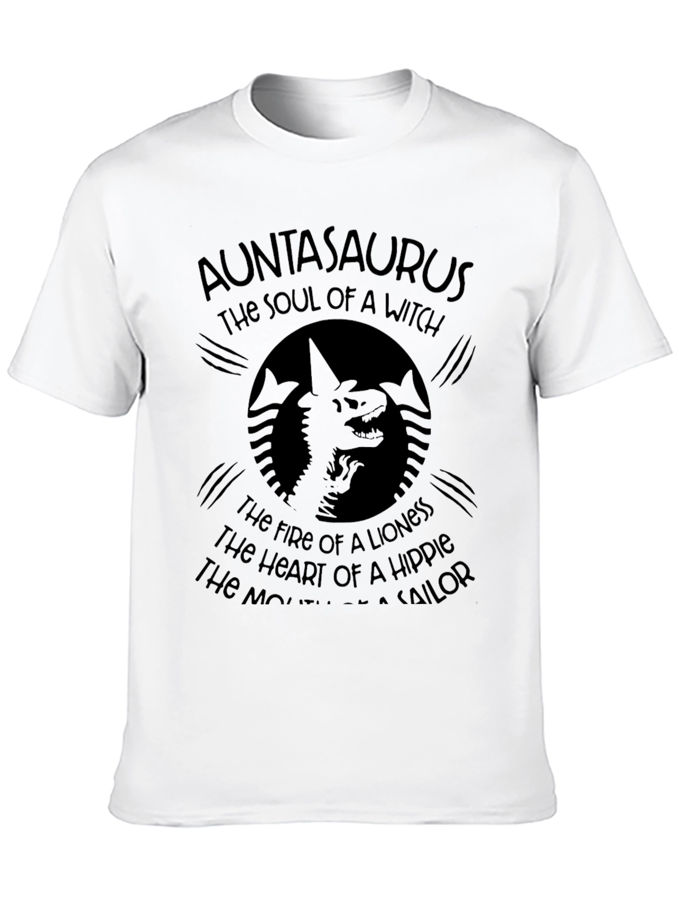 Auntasaurus Graphic T-Shirt - Witch Lioness Hippie Sailor