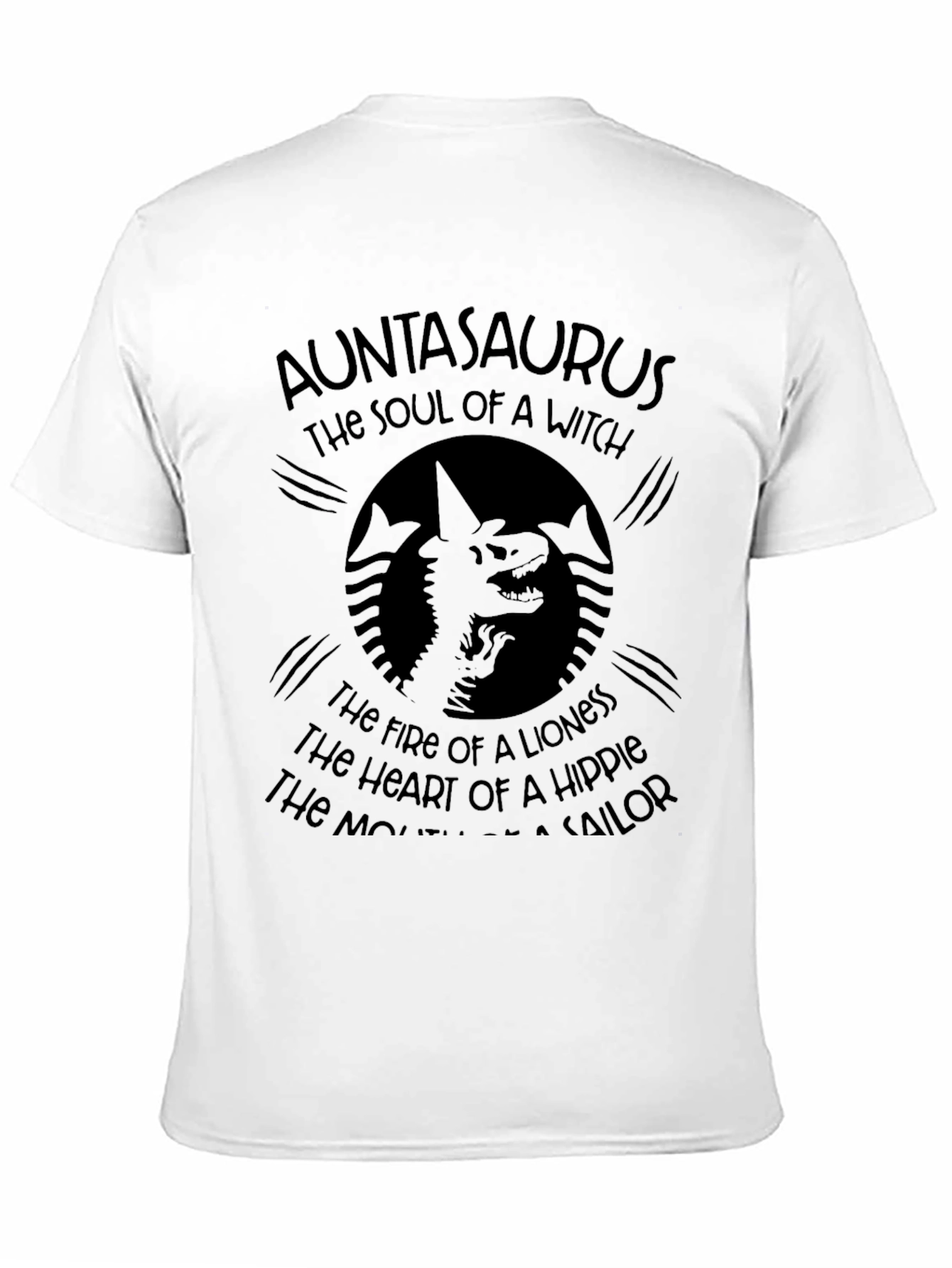 Auntasaurus Graphic T-Shirt - Witch Lioness Hippie Sailor