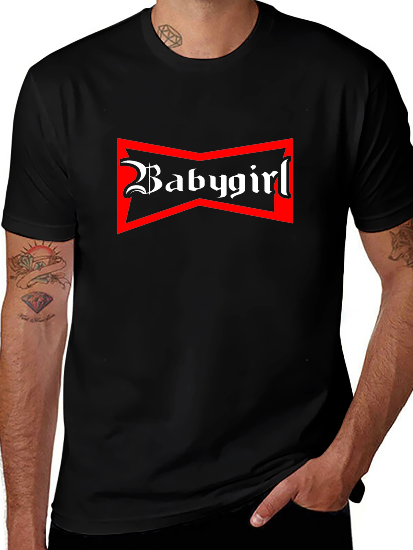 Babygirl Graphic Tee - Black Crew Neck T-Shirt