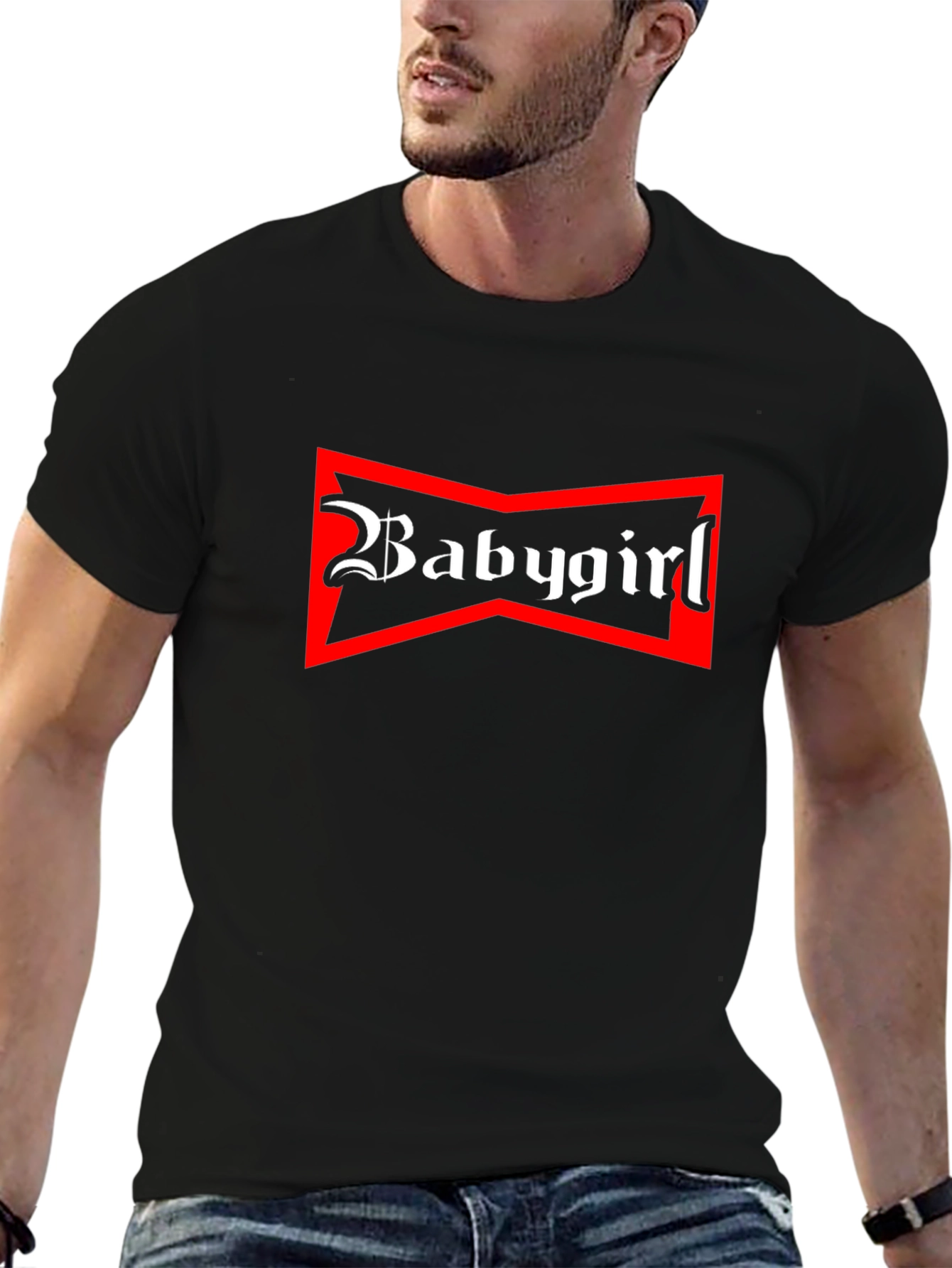 Babygirl Graphic Tee - Black Crew Neck T-Shirt