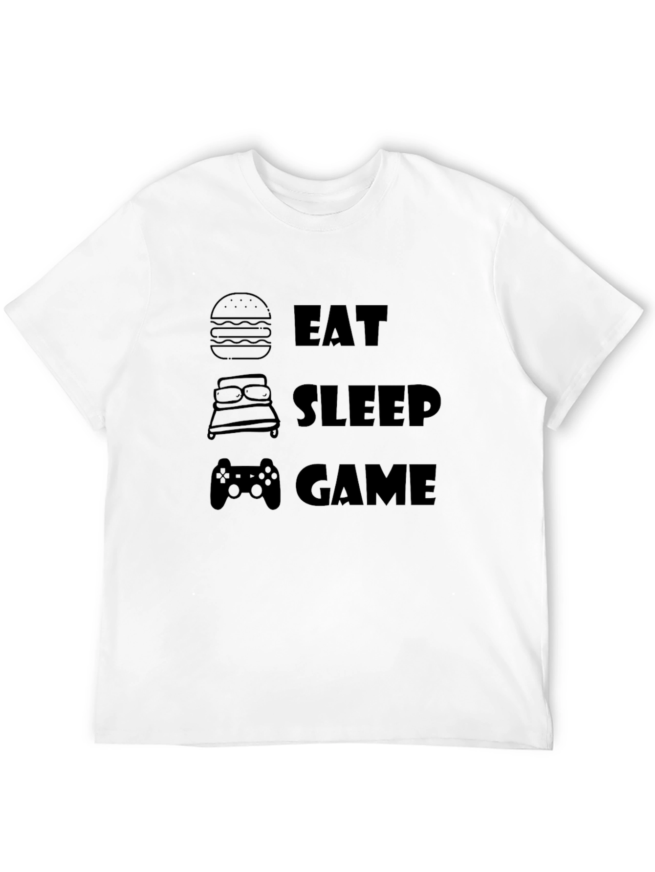 Eat Sleep Game Black Graphic Tee