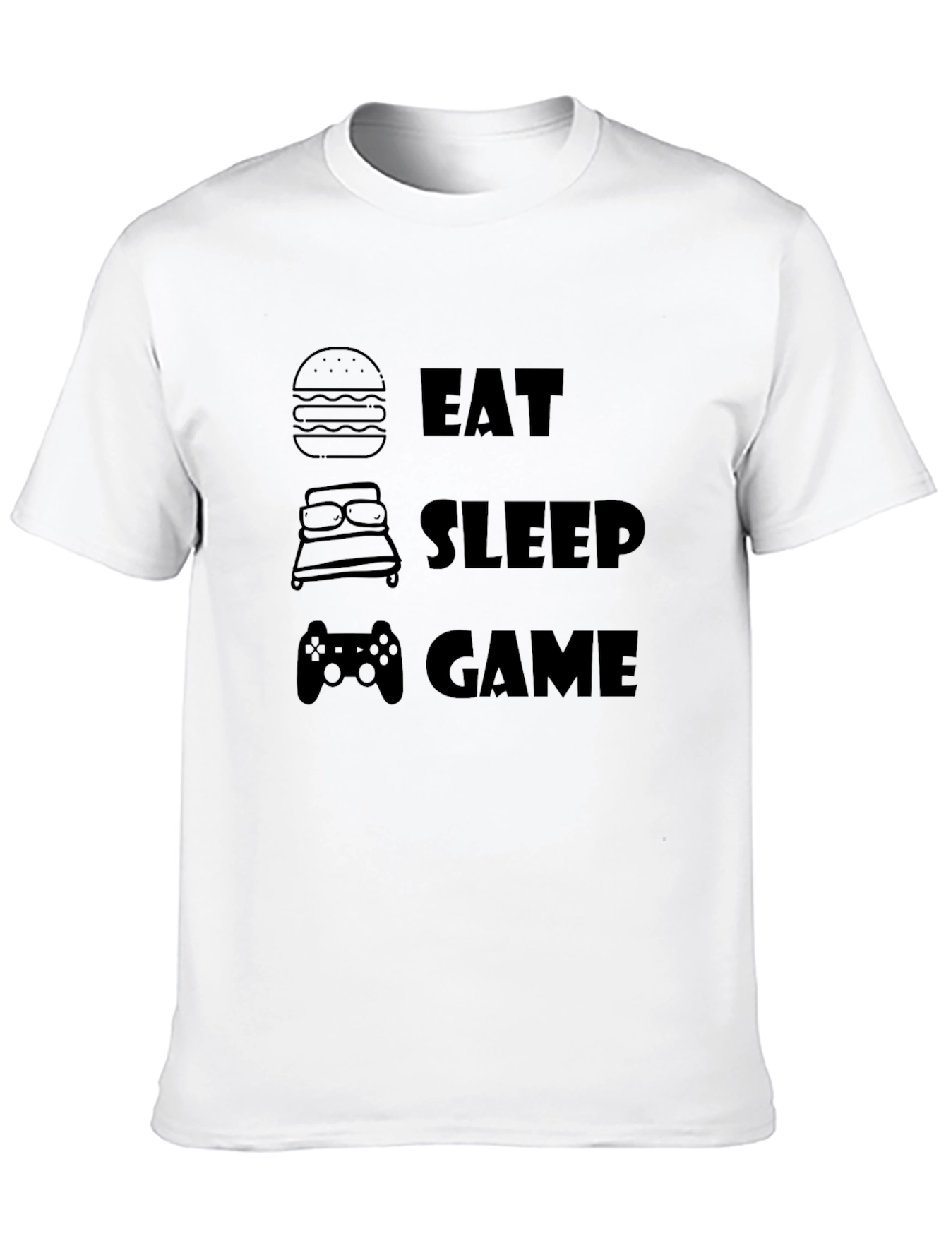 Eat Sleep Game Black Graphic Tee