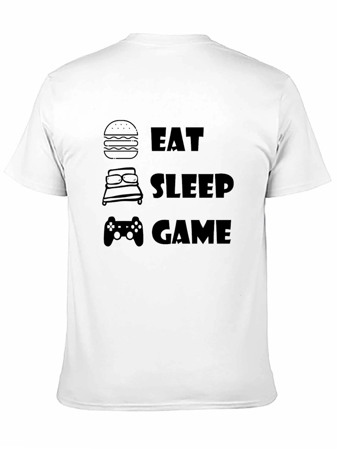 Eat Sleep Game Black Graphic Tee