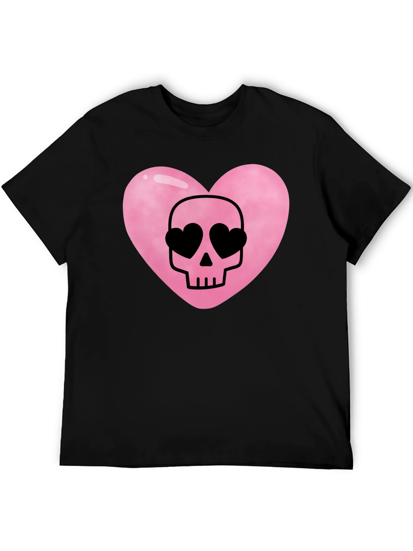Heart Skull Black T-Shirt