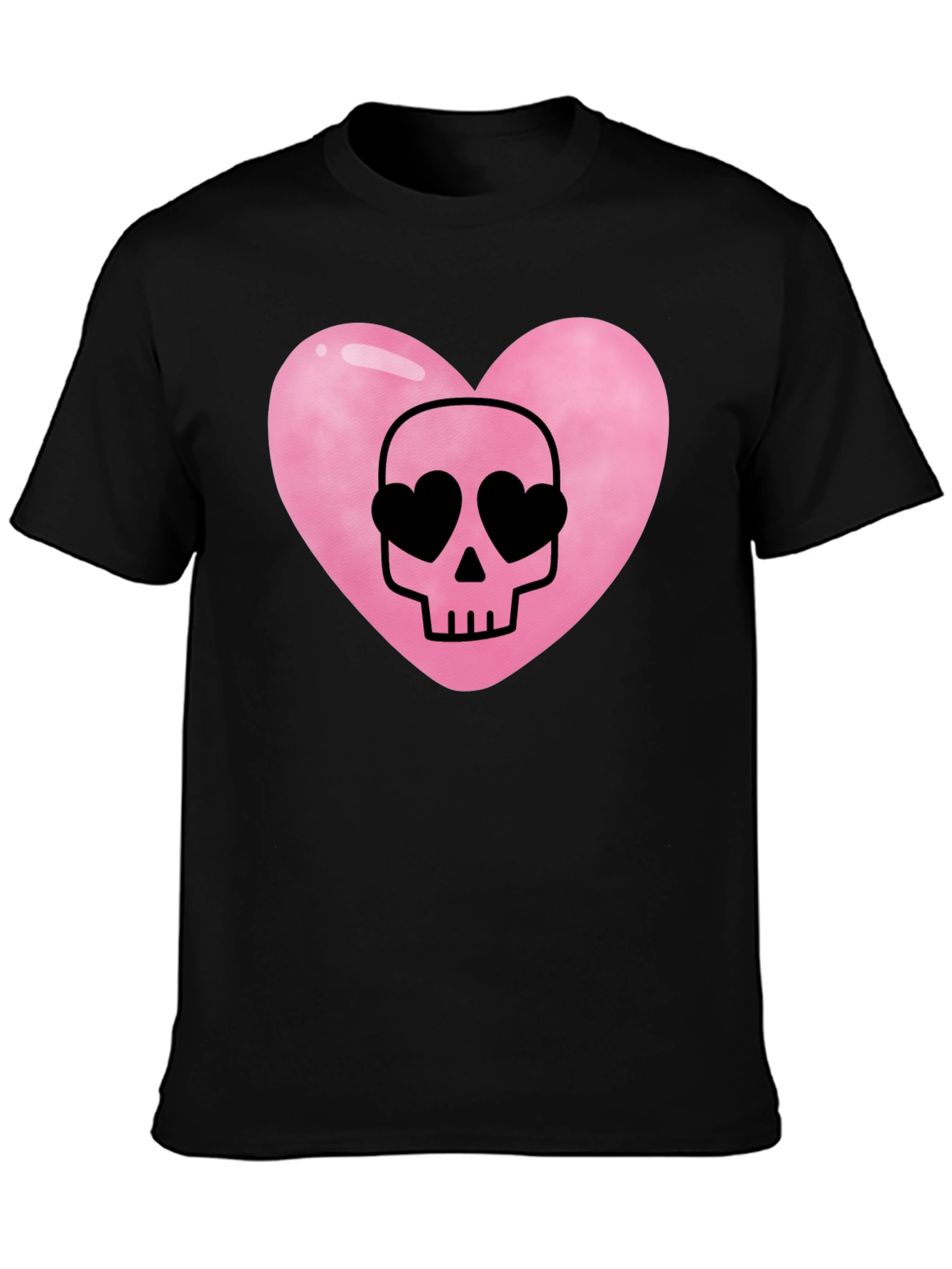 Heart Skull Black T-Shirt
