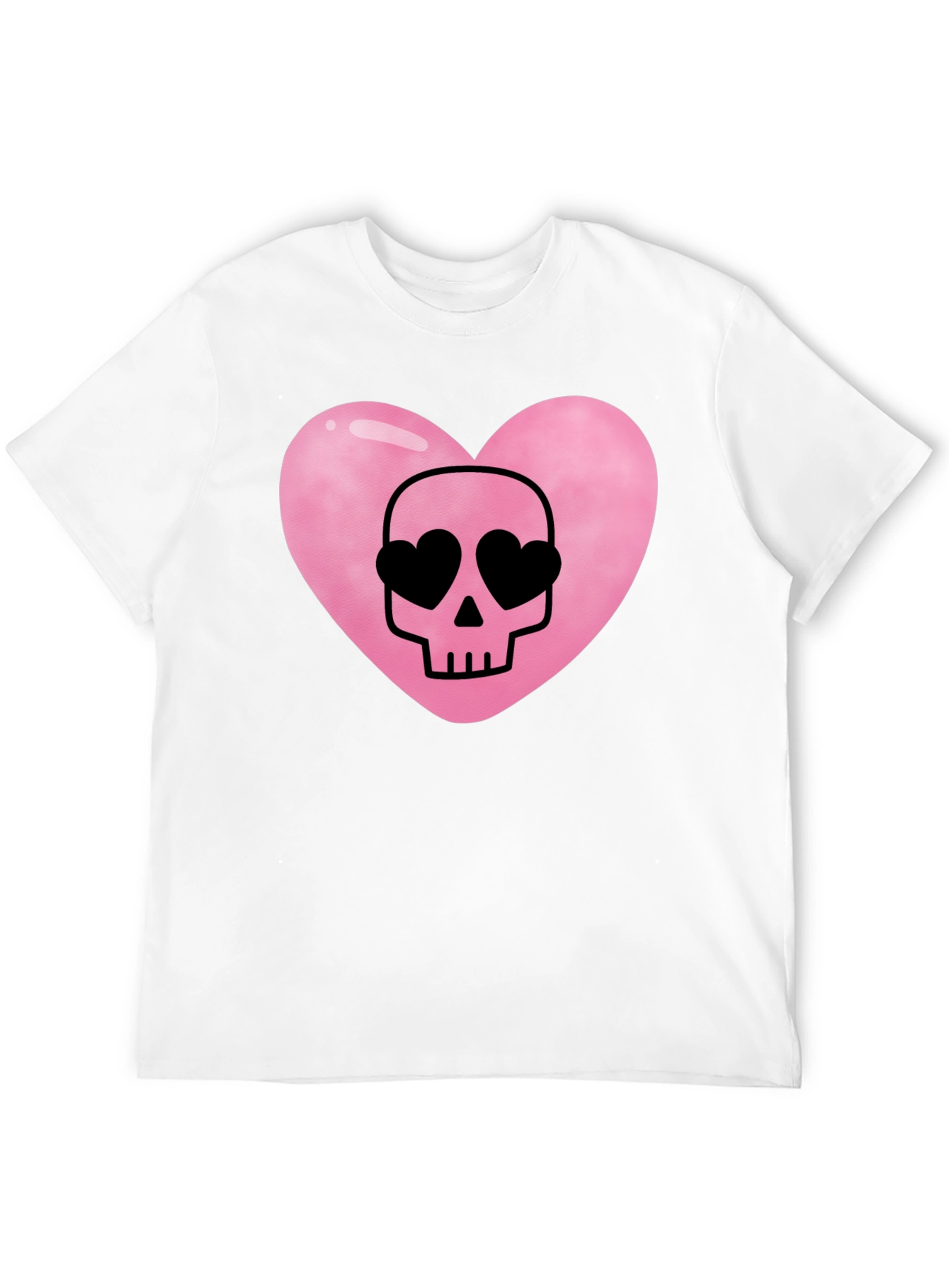 Heart Skull Black T-Shirt