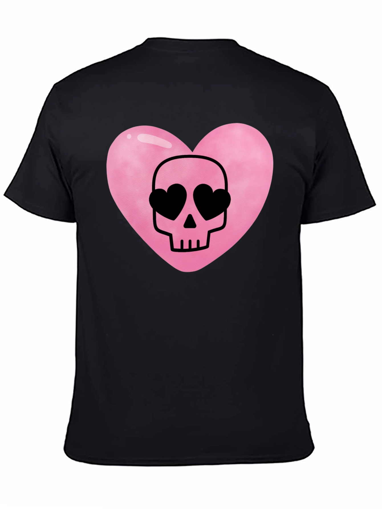 Heart Skull Black T-Shirt