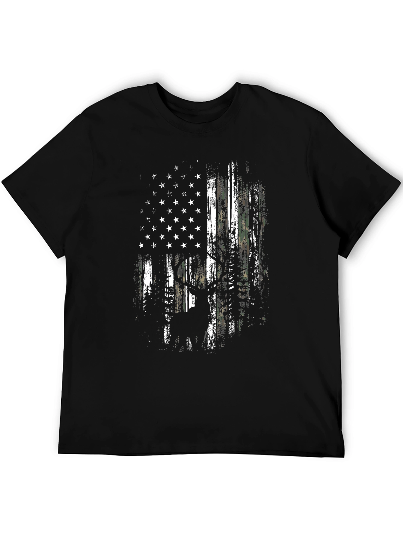 Distressed American Flag Hunter T-Shirt