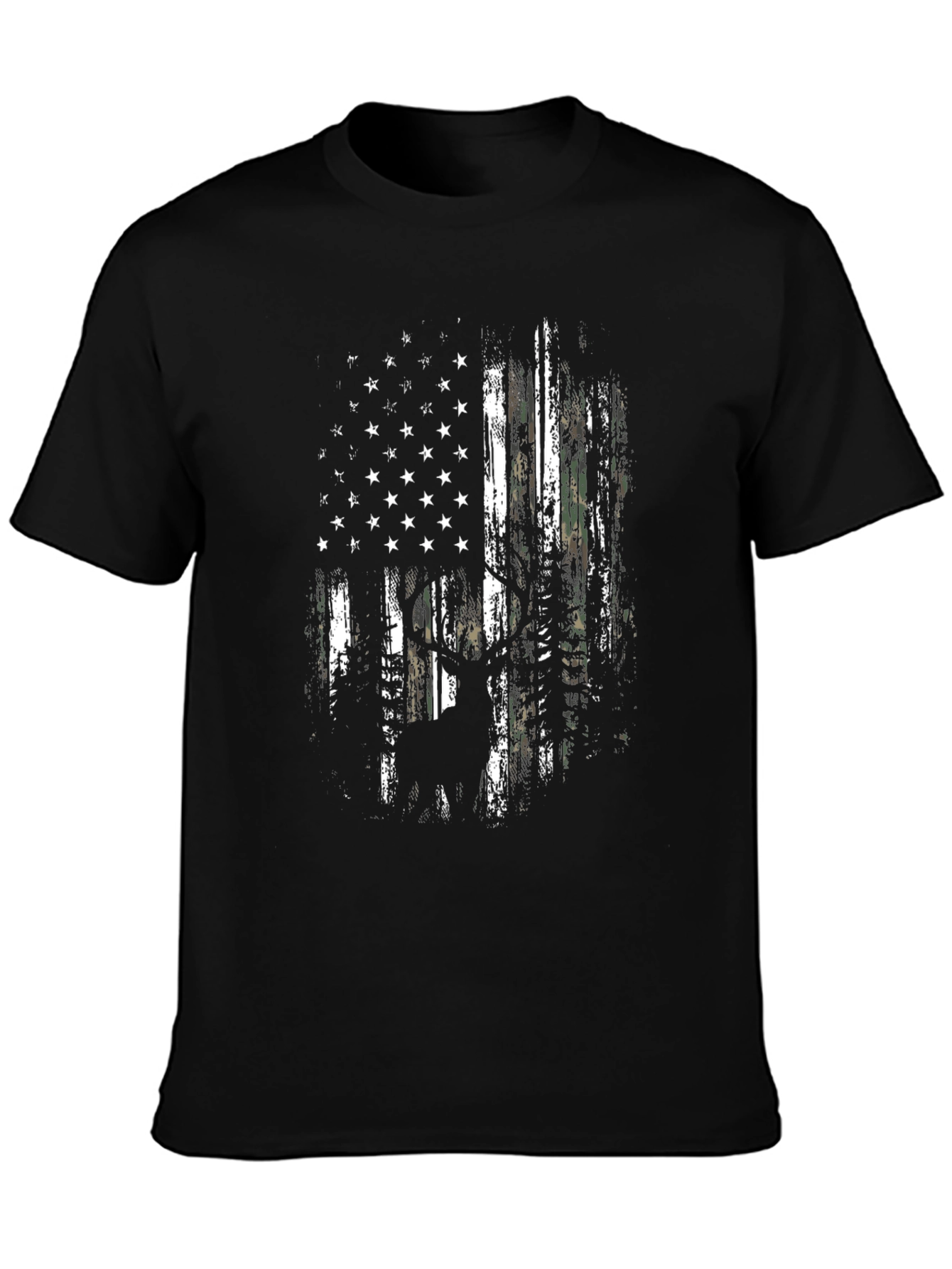 Distressed American Flag Hunter T-Shirt