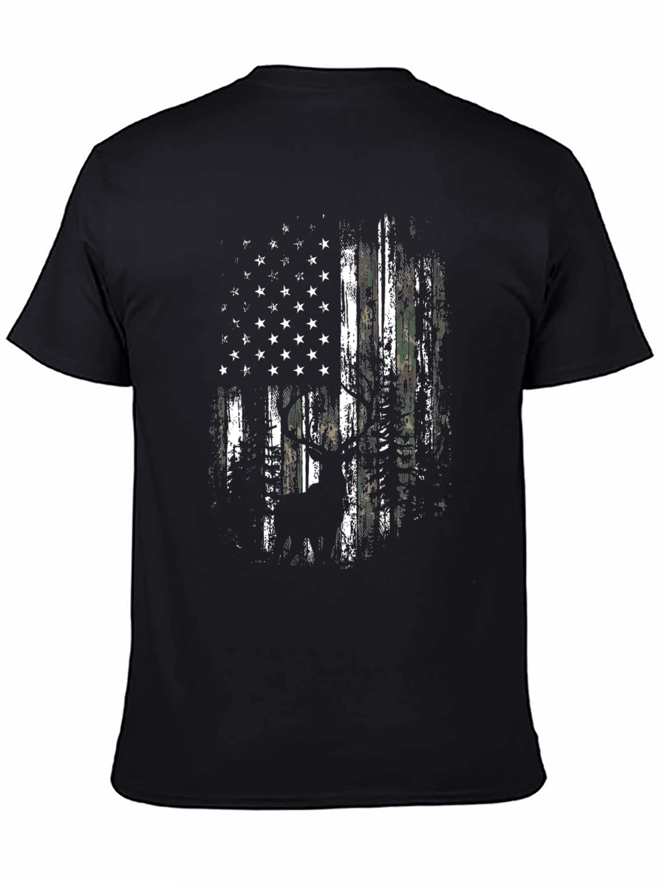 Distressed American Flag Hunter T-Shirt
