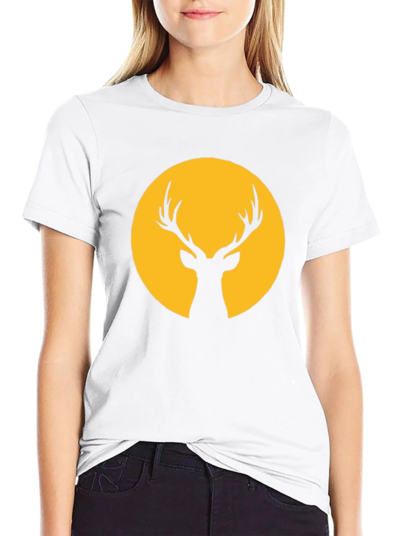 Deer Silhouette Graphic T-Shirt