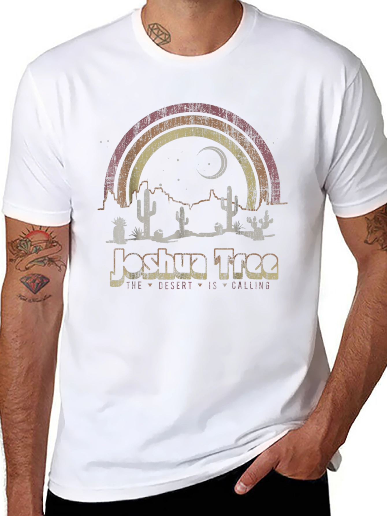 Joshua Tree Desert Calling Graphic Tee - Retro Style