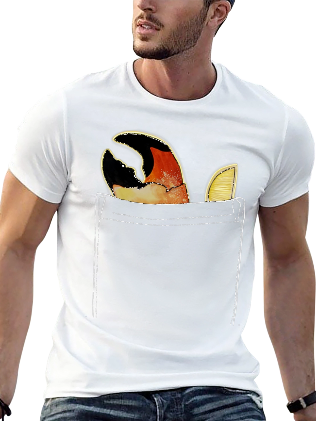 Crab Claw Pocket T-Shirt - Novelty Tee