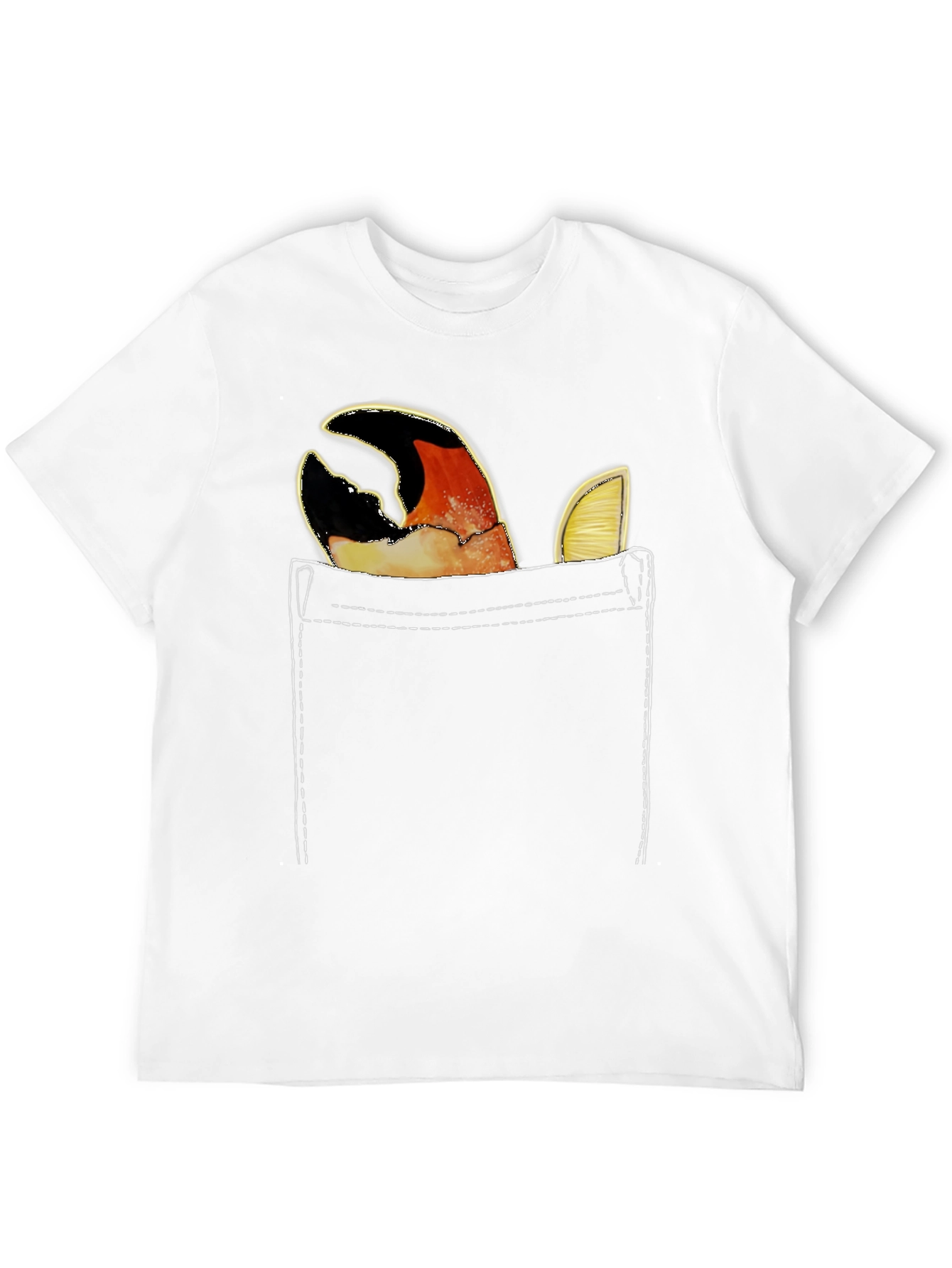 Crab Claw Pocket T-Shirt - Novelty Tee