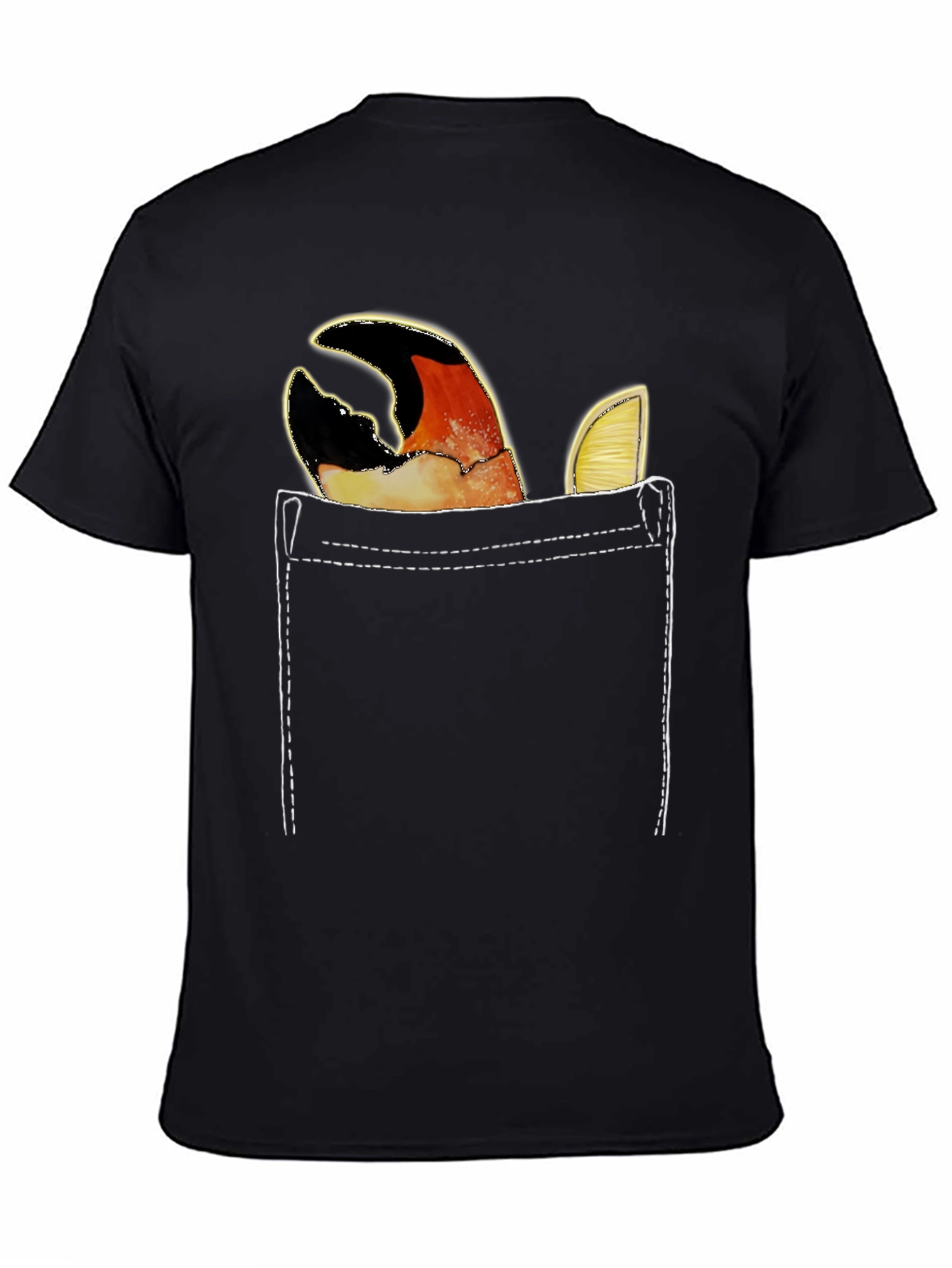 Crab Claw Pocket T-Shirt - Novelty Tee