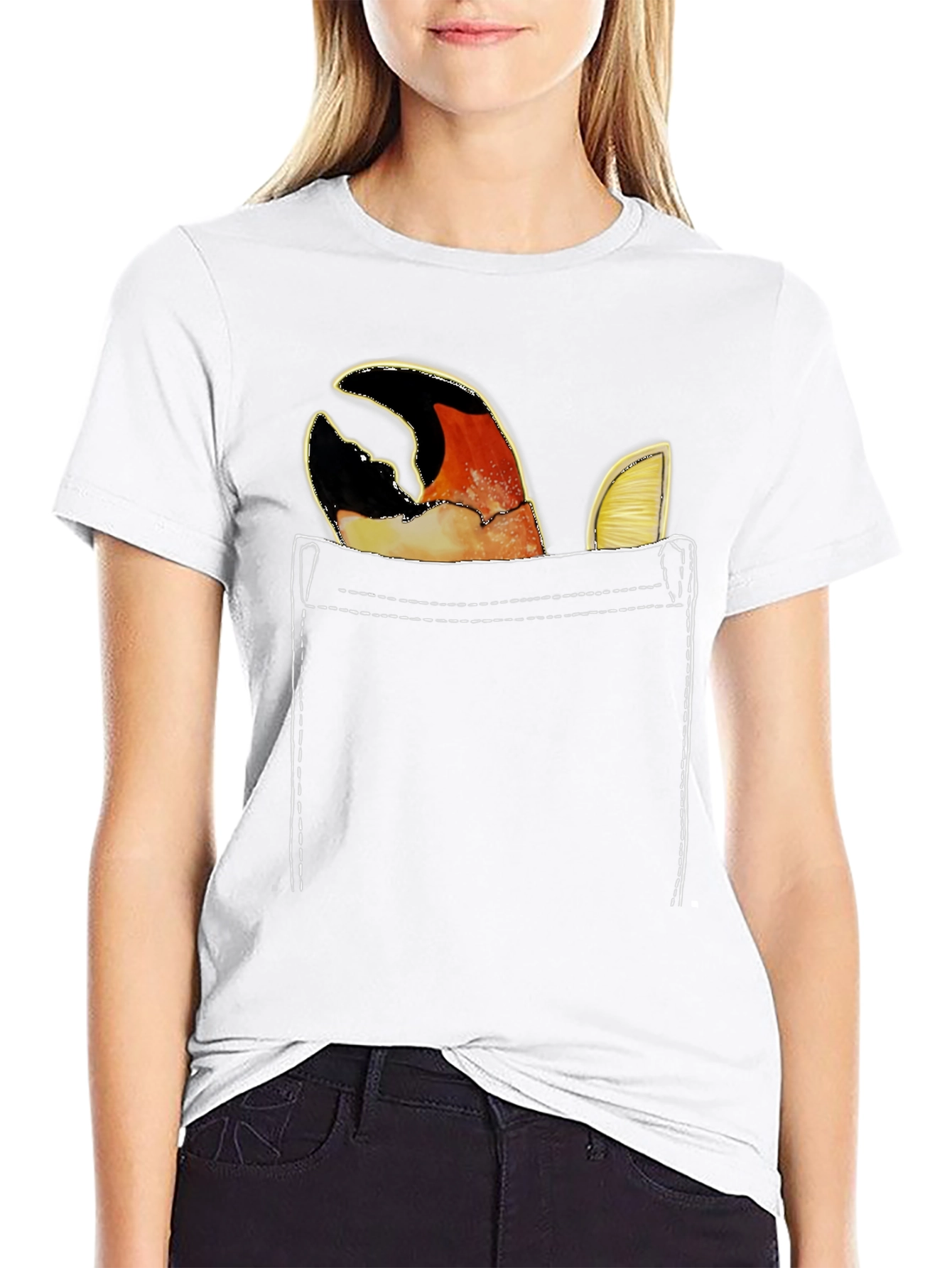 Crab Claw Pocket T-Shirt - Novelty Tee