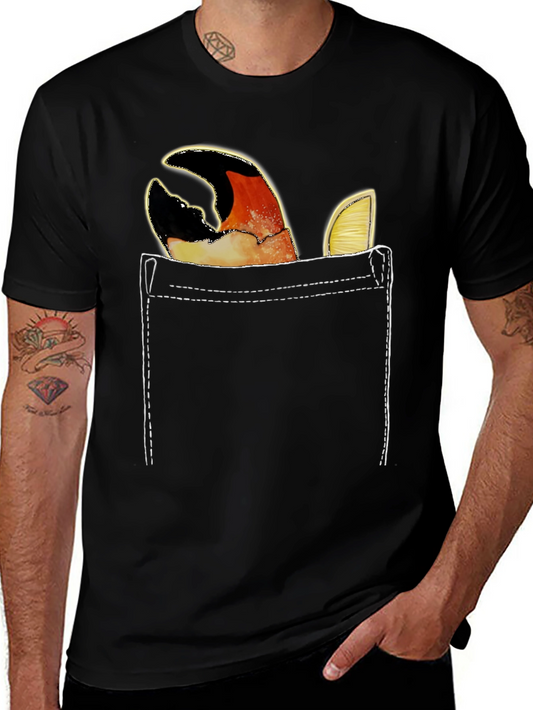 Crab Claw Pocket T-Shirt - Novelty Tee