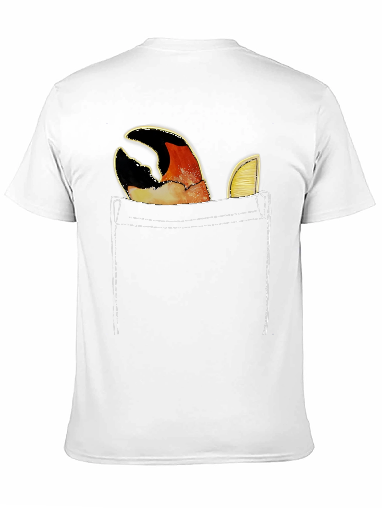 Crab Claw Pocket T-Shirt - Novelty Tee