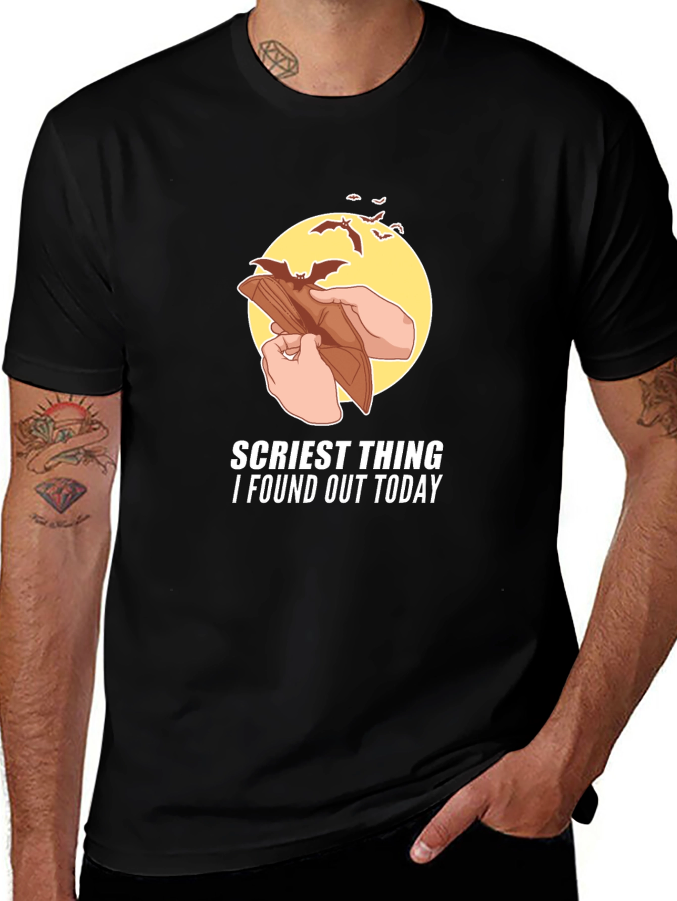 Scariest Thing Empty Wallet Graphic T-Shirt