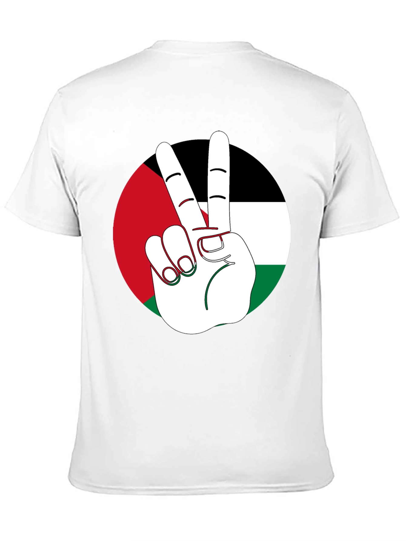 Palestine Flag Peace Sign T-Shirt