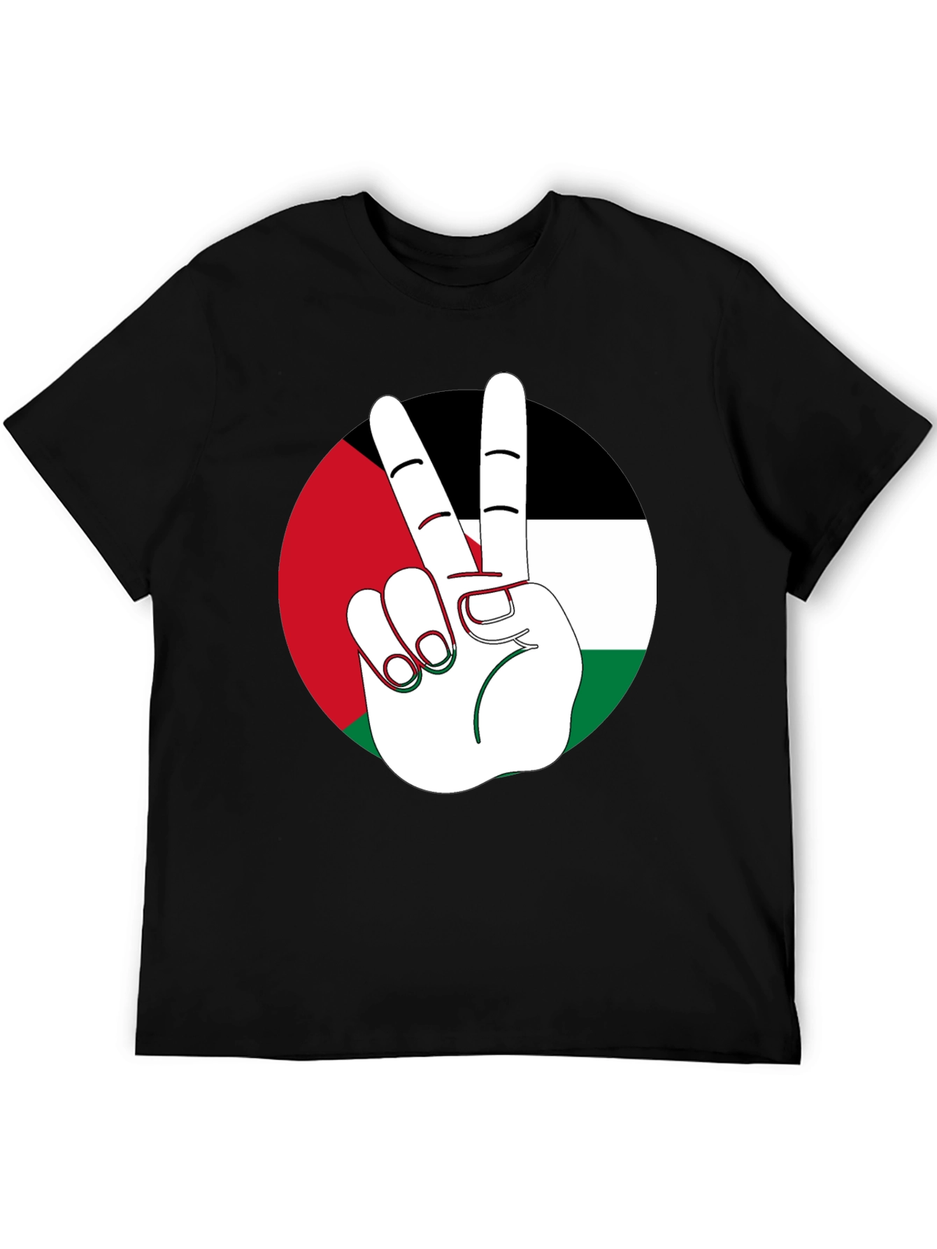 Palestine Flag Peace Sign T-Shirt