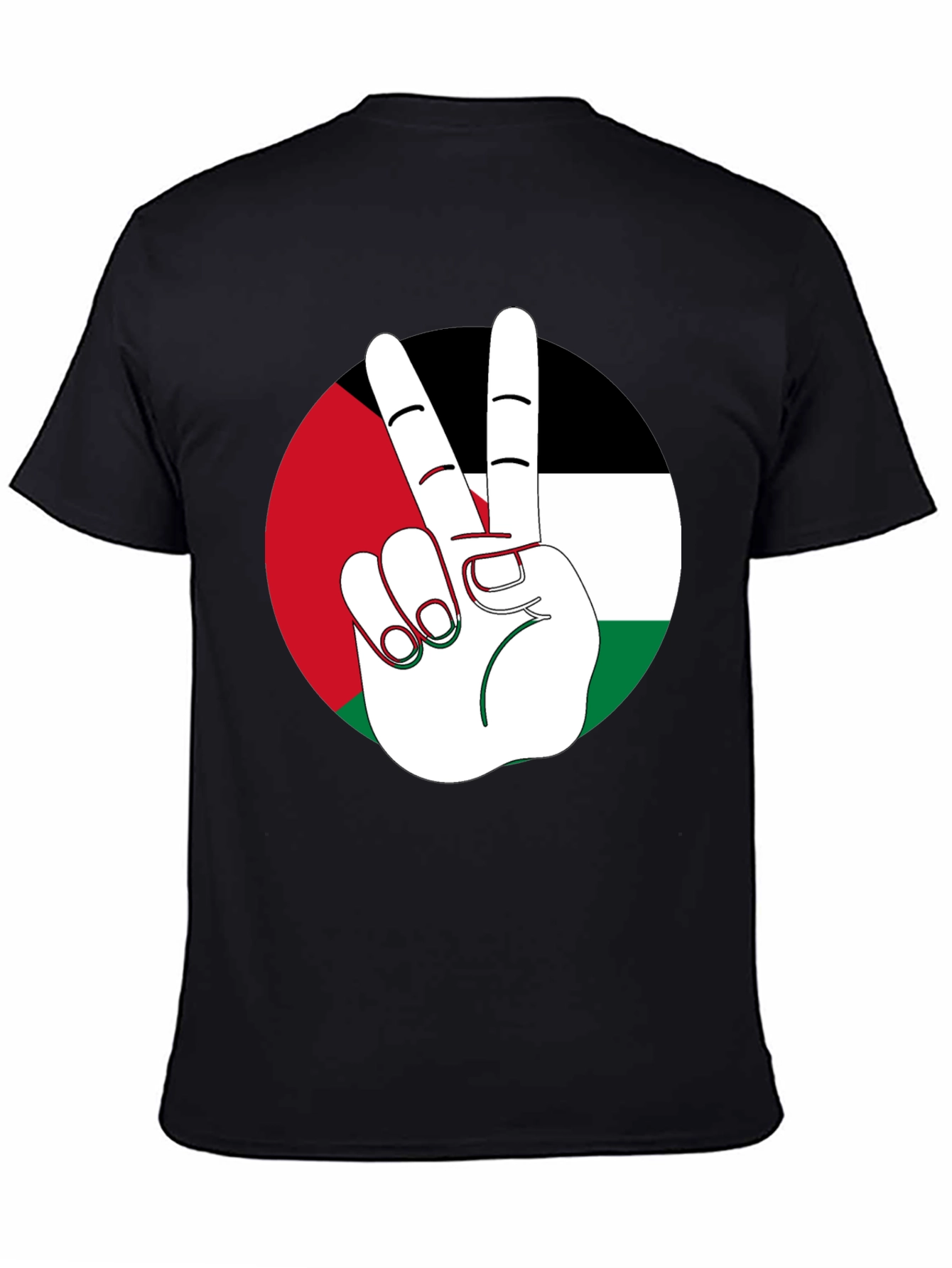 Palestine Flag Peace Sign T-Shirt