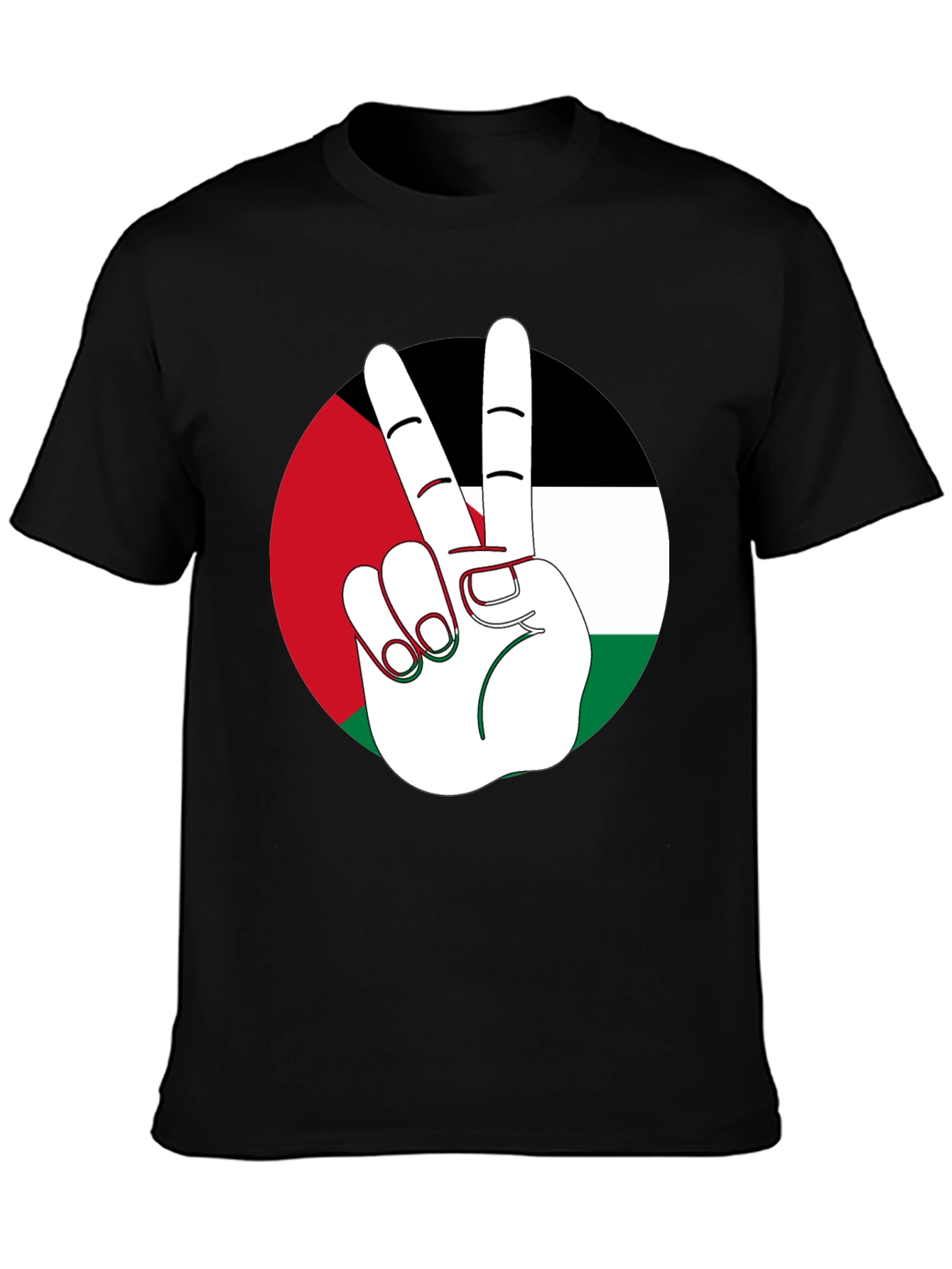 Palestine Flag Peace Sign T-Shirt