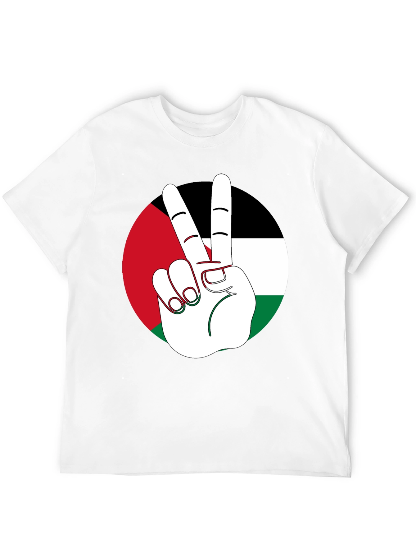 Palestine Flag Peace Sign T-Shirt