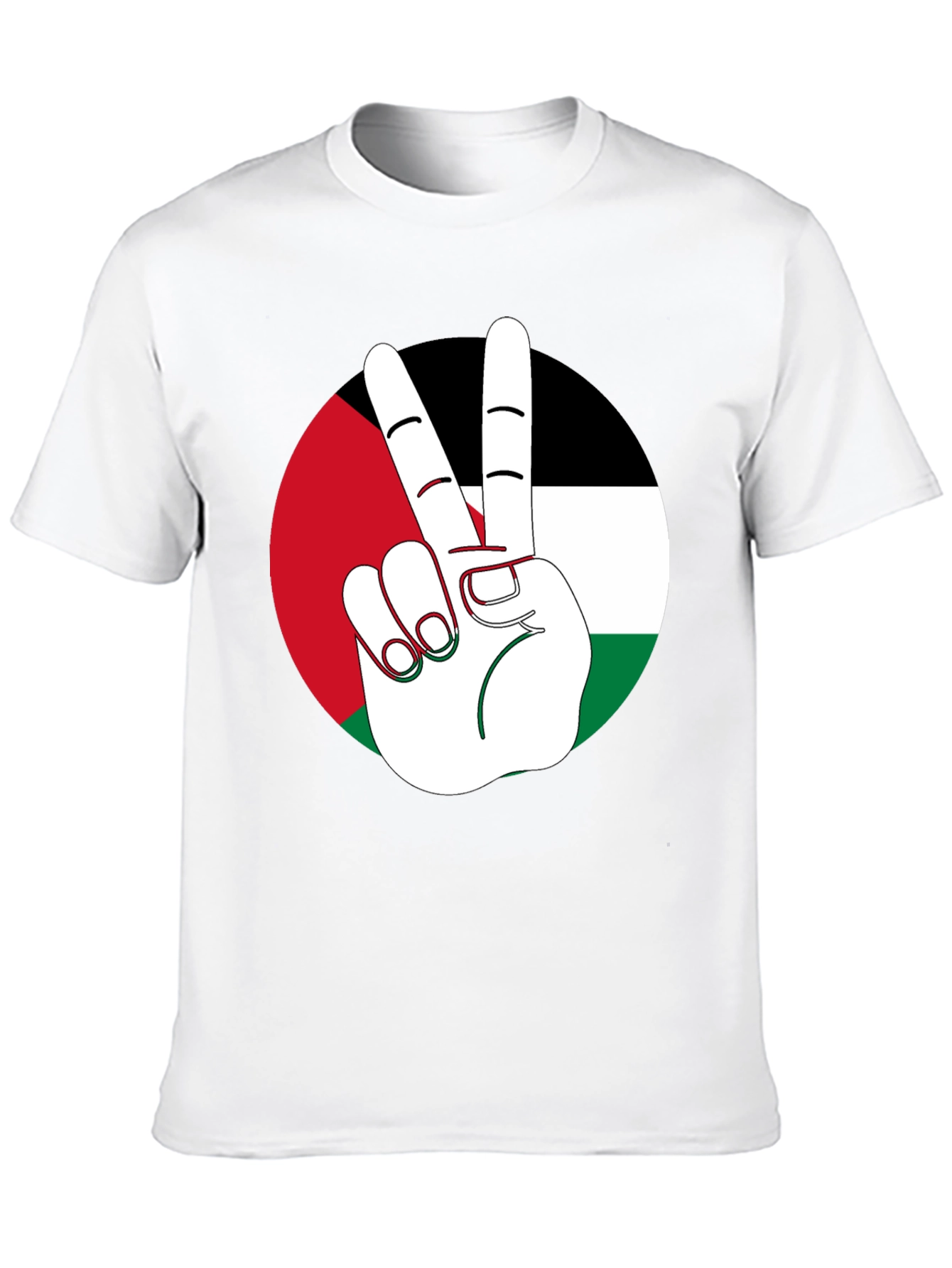 Palestine Flag Peace Sign T-Shirt