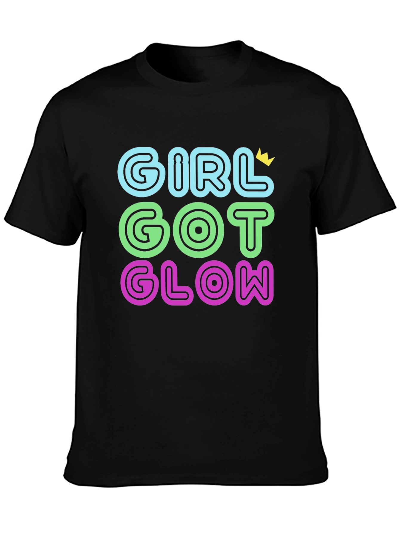 Girl Got Glow T-Shirt - Black Tee