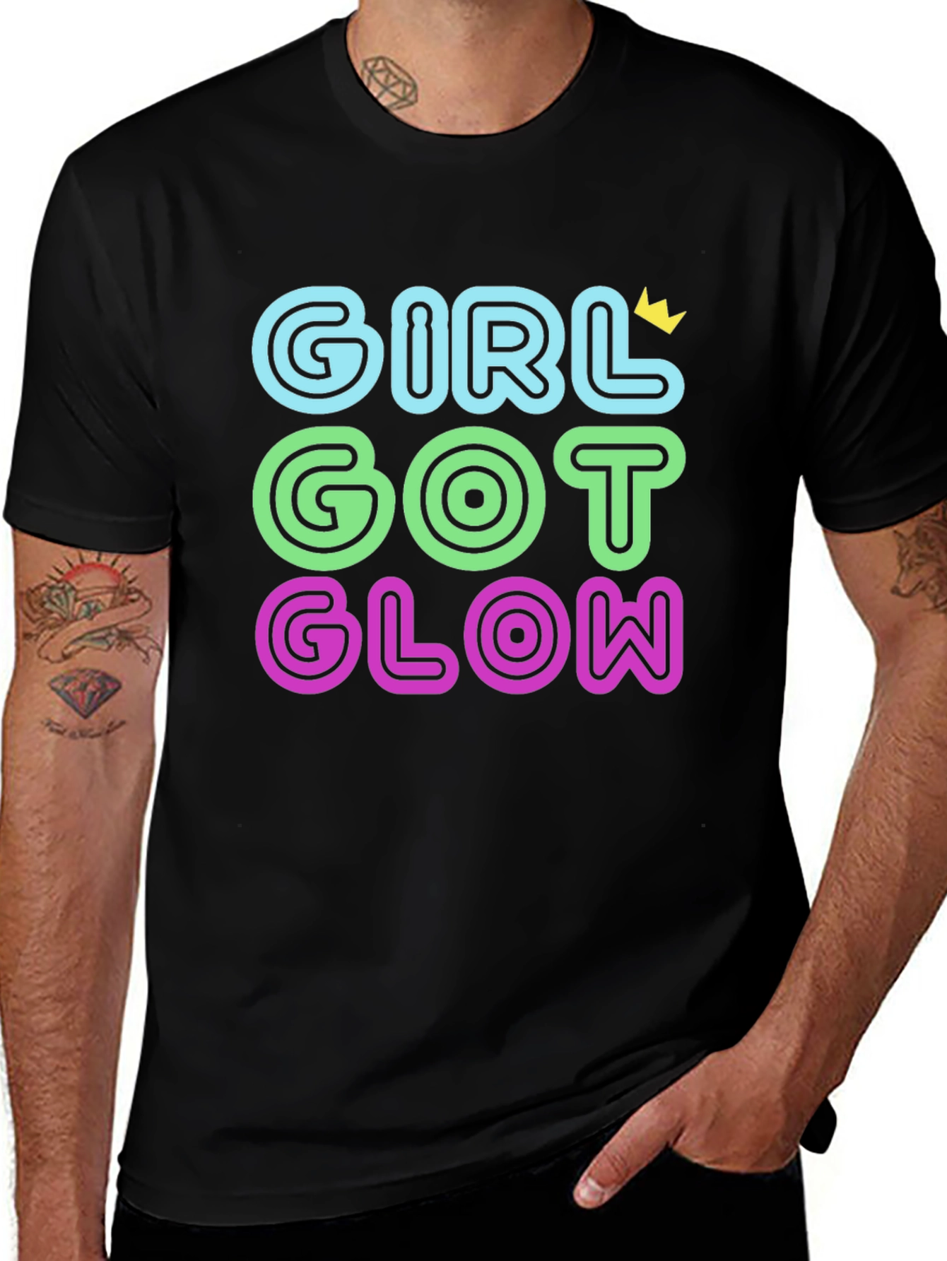 Girl Got Glow T-Shirt - Black Tee