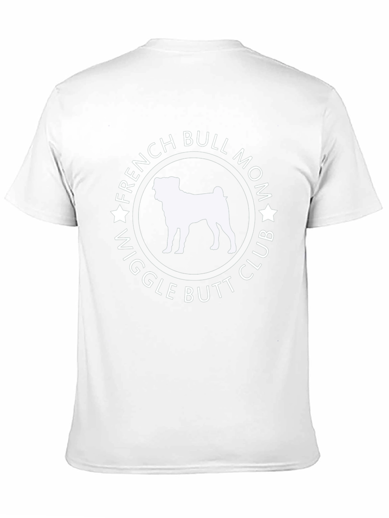 French Bull Mom Wiggle Butt Club Black T-Shirt