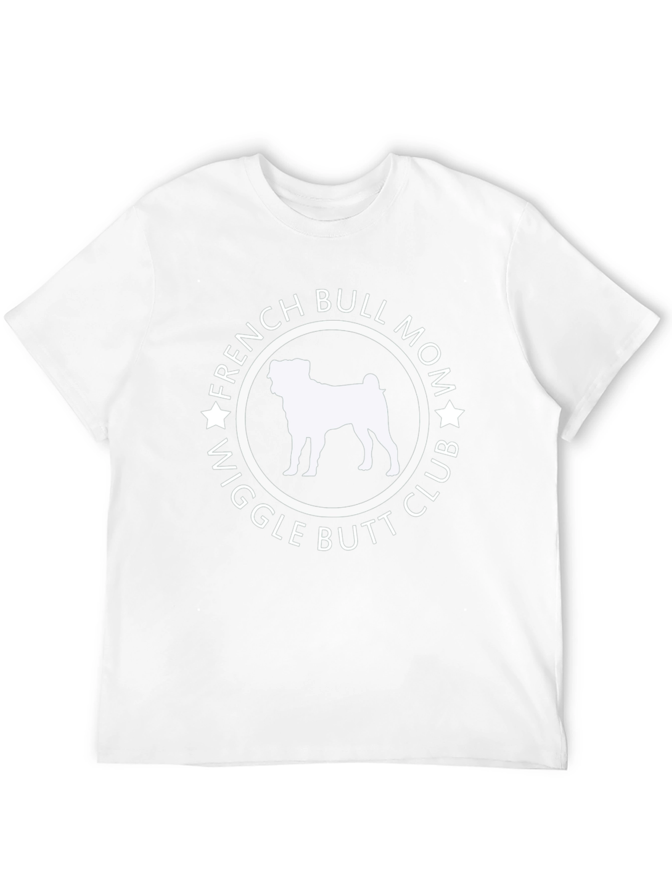 French Bull Mom Wiggle Butt Club Black T-Shirt