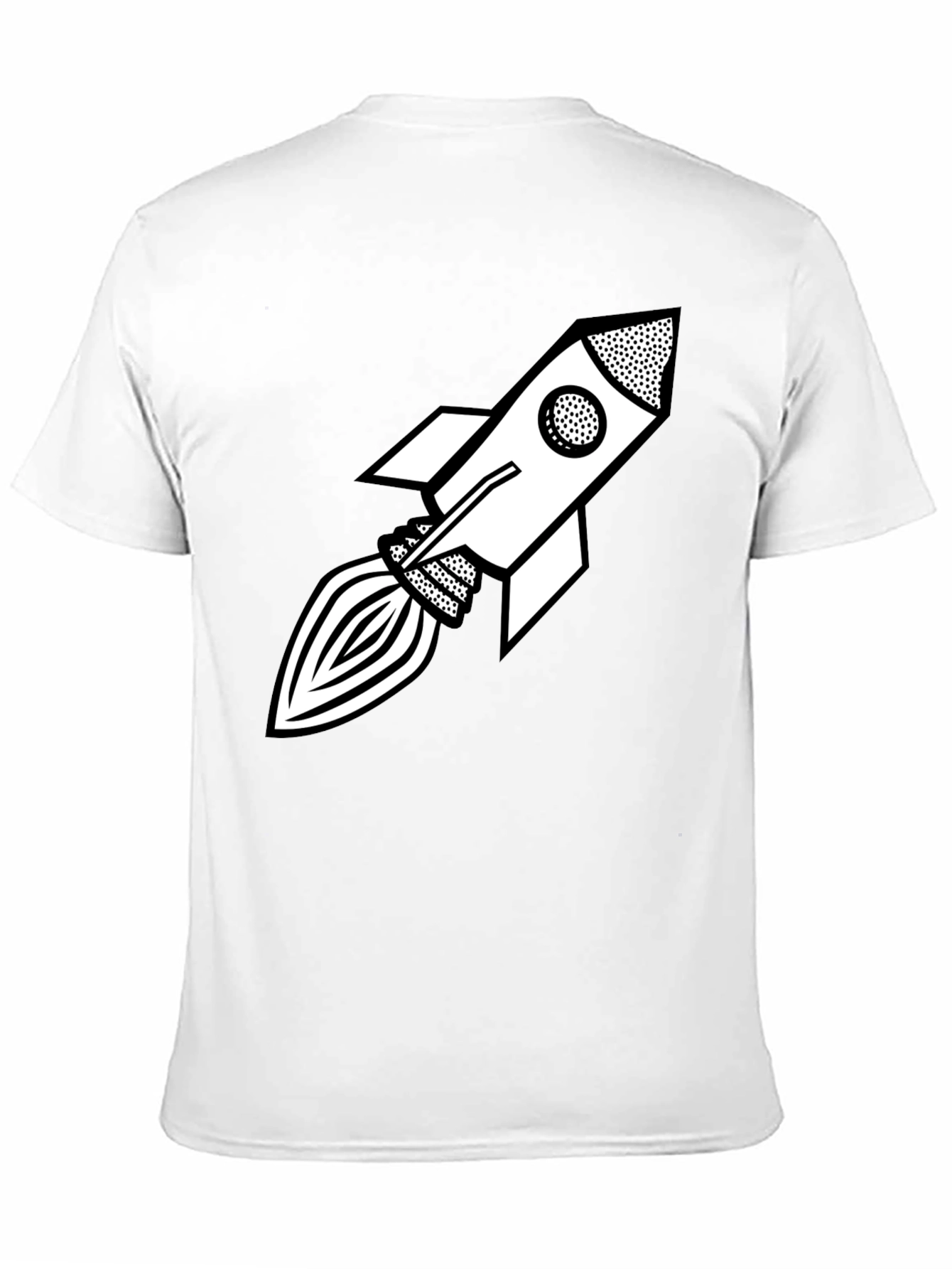 Retro Rocket Graphic Tee - Black