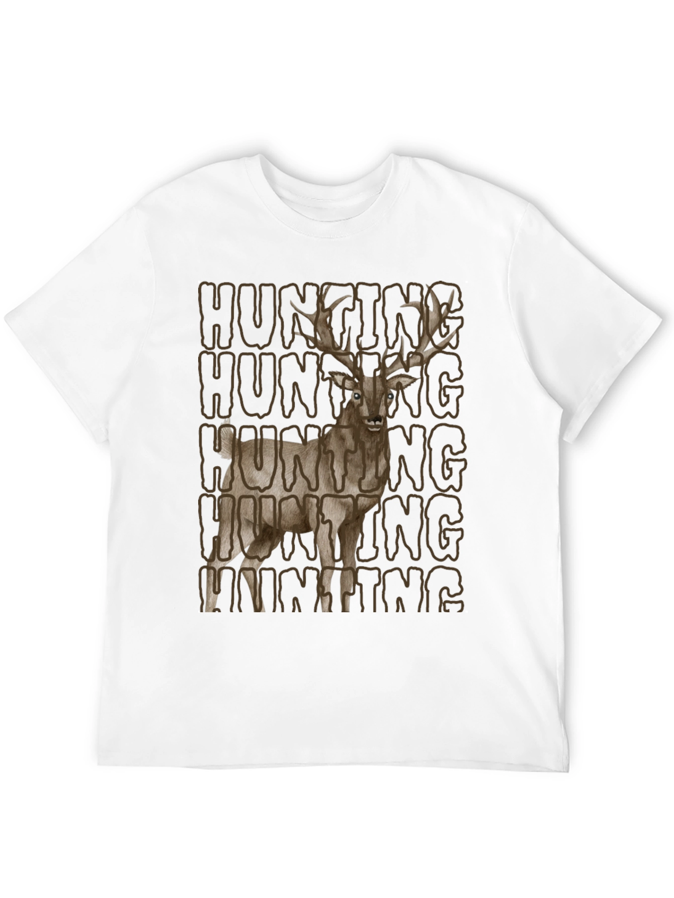 Hunting Deer Graphic Tee - Mens Black T-Shirt