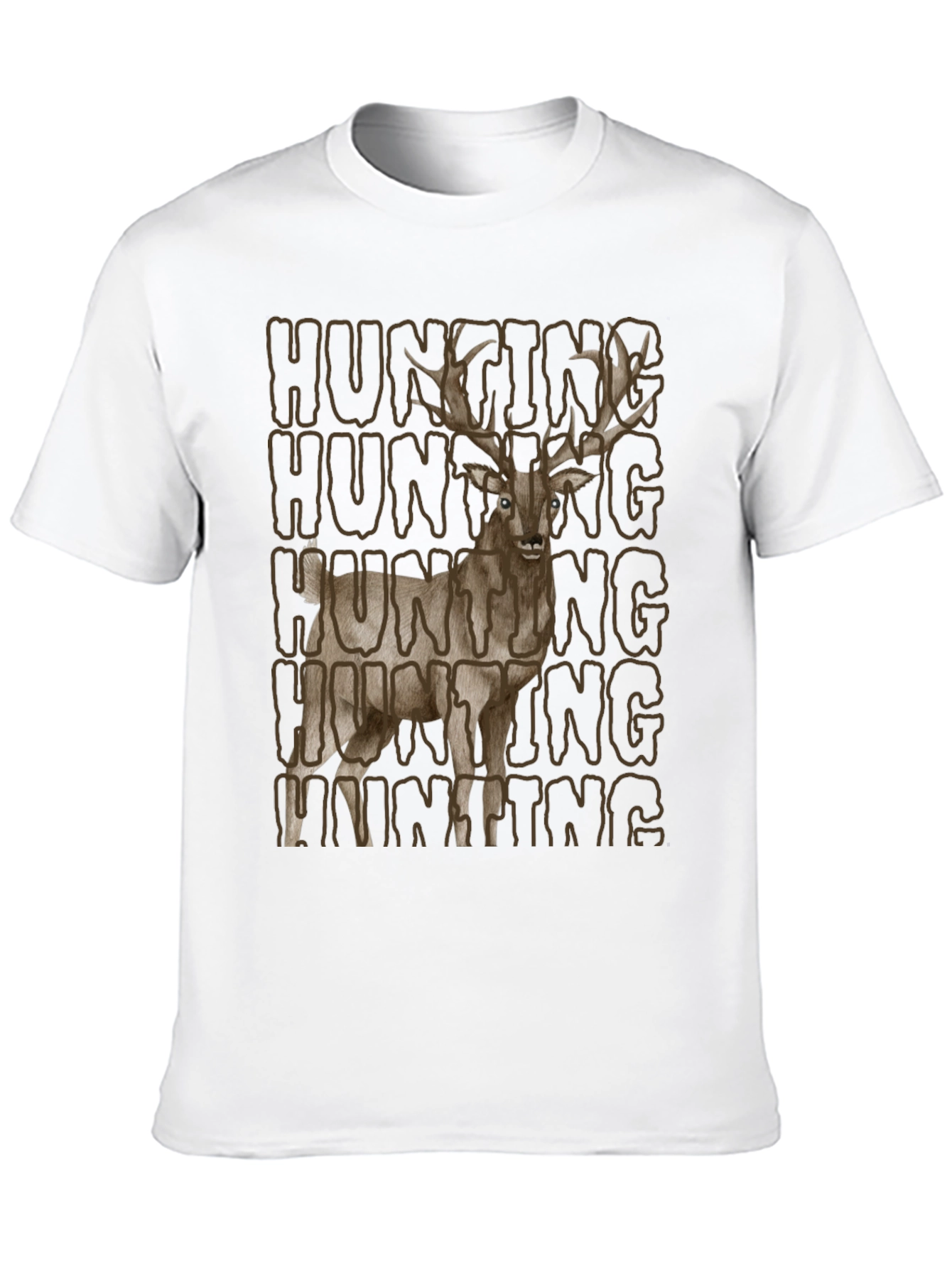 Hunting Deer Graphic Tee - Mens Black T-Shirt