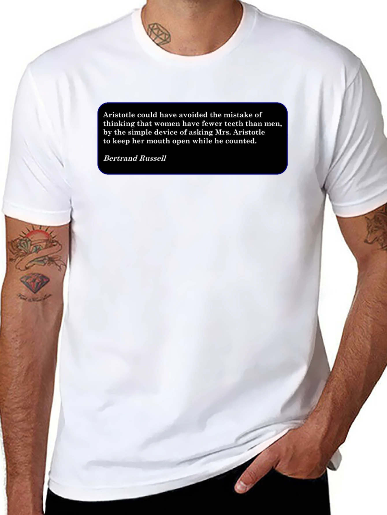 Aristotle Bertrand Russell T-Shirt - Philosophical Quote Tee