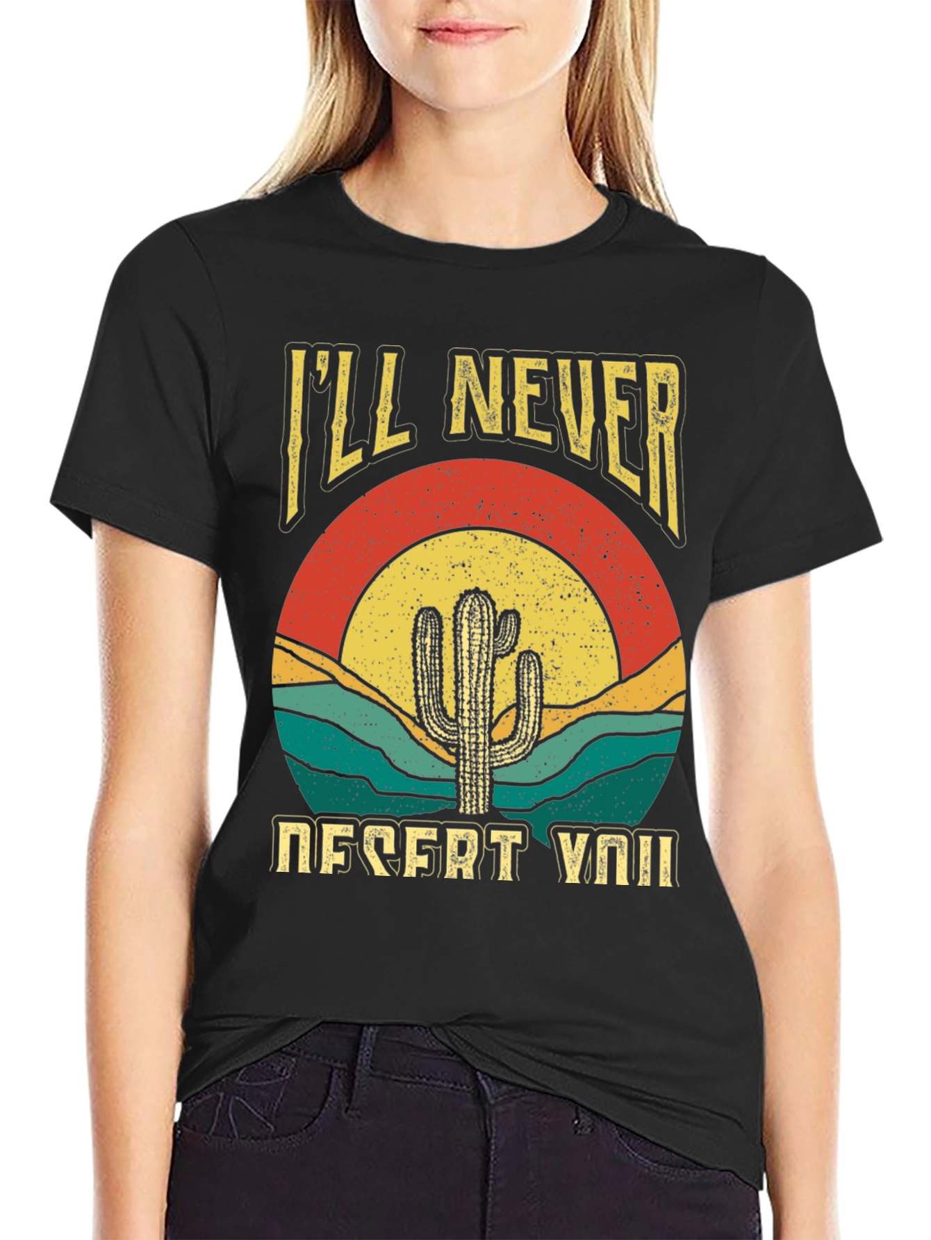 Ill Never Desert You Cactus Graphic Tee