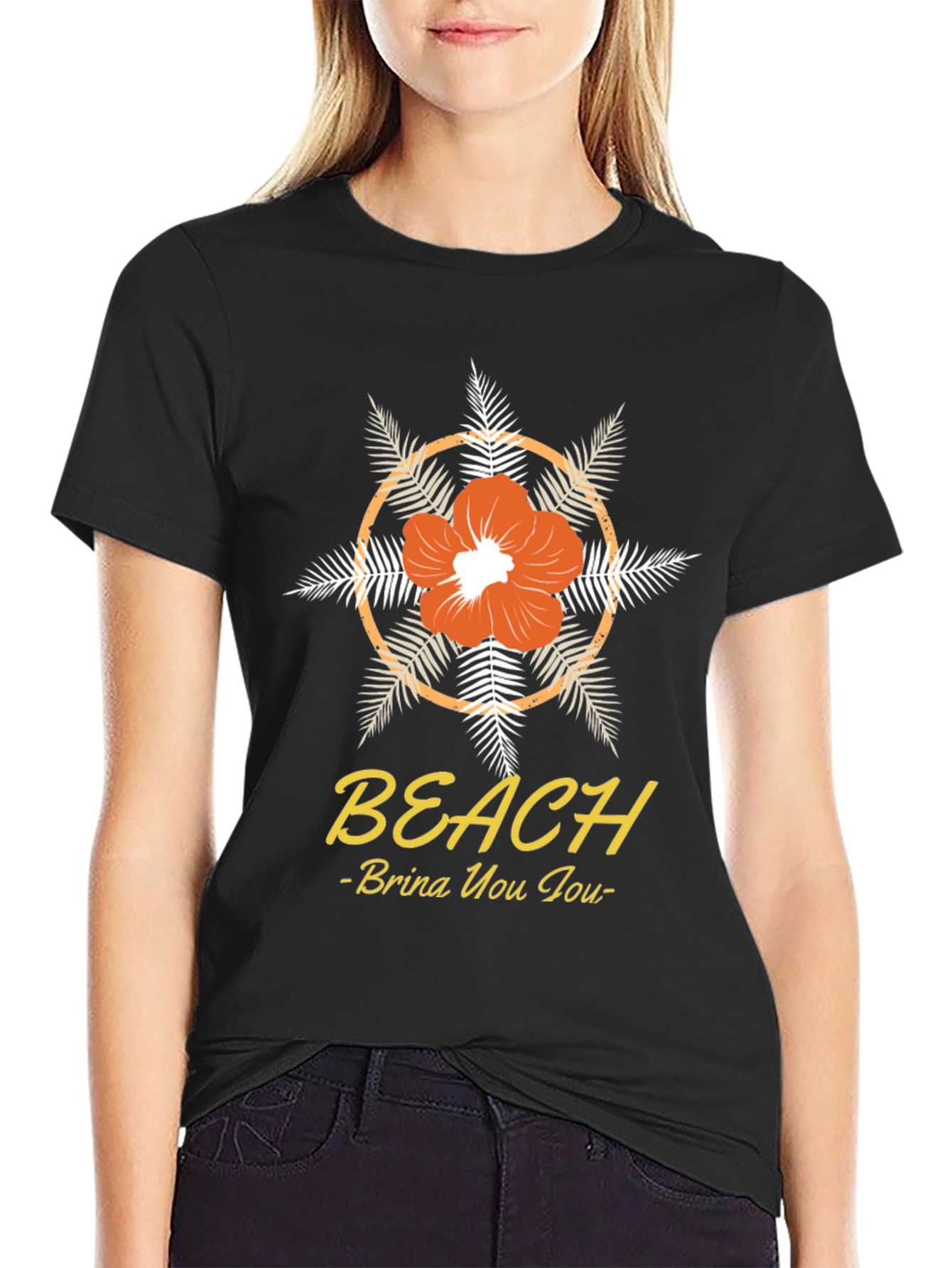 Beach Vibes T-Shirt: Floral Design