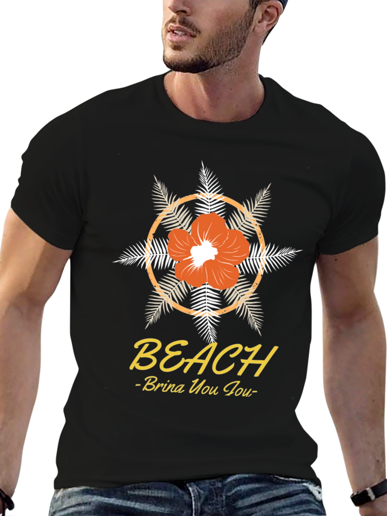 Beach Vibes T-Shirt: Floral Design