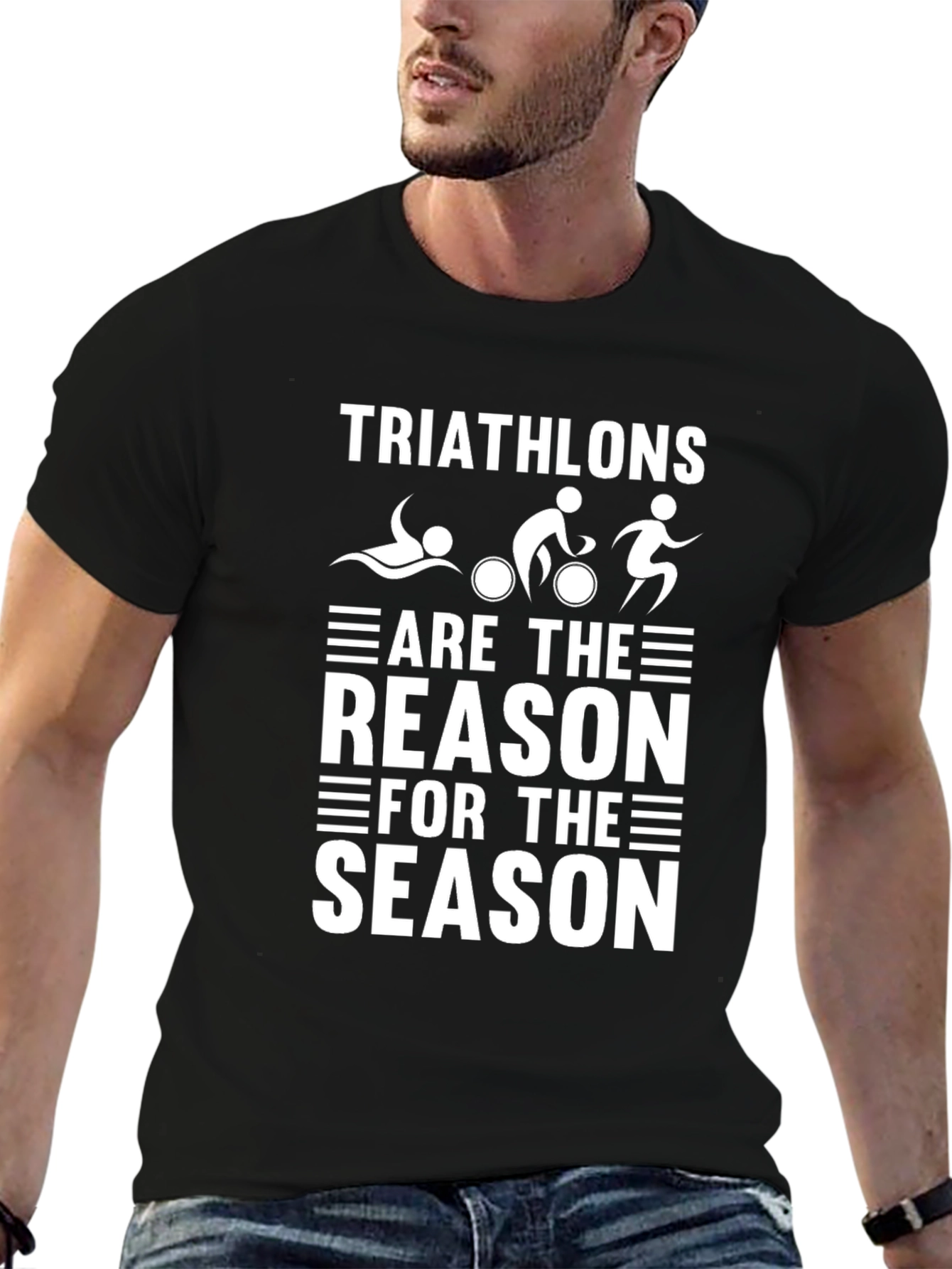 Triathlon Season T-Shirt - Swim Bike Run