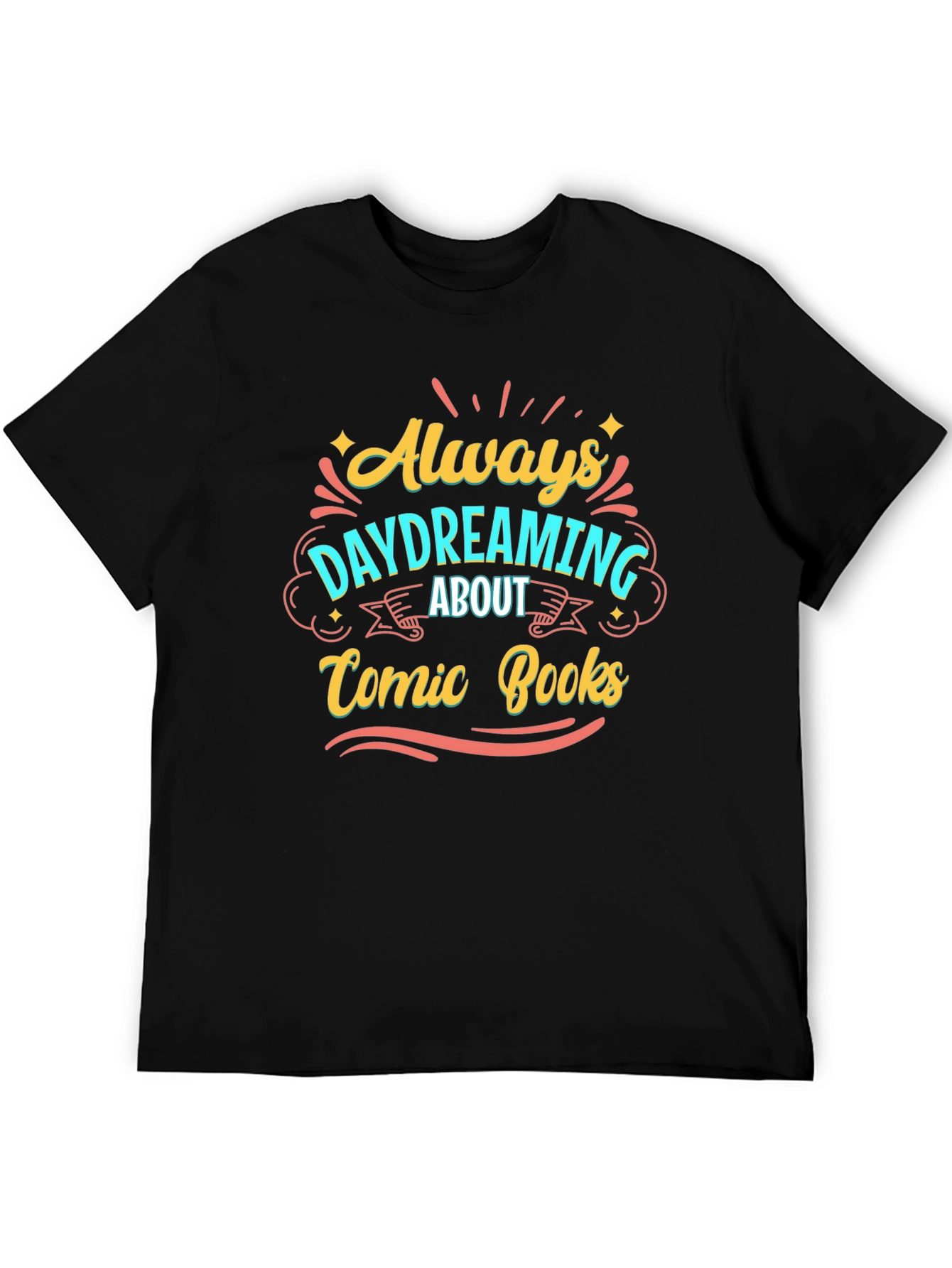 Comic Books Always Daydreaming Black Tee