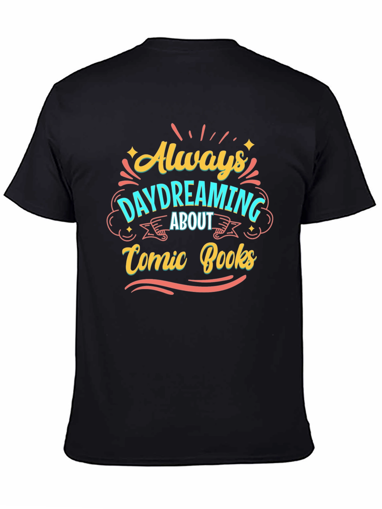 Comic Books Always Daydreaming Black Tee